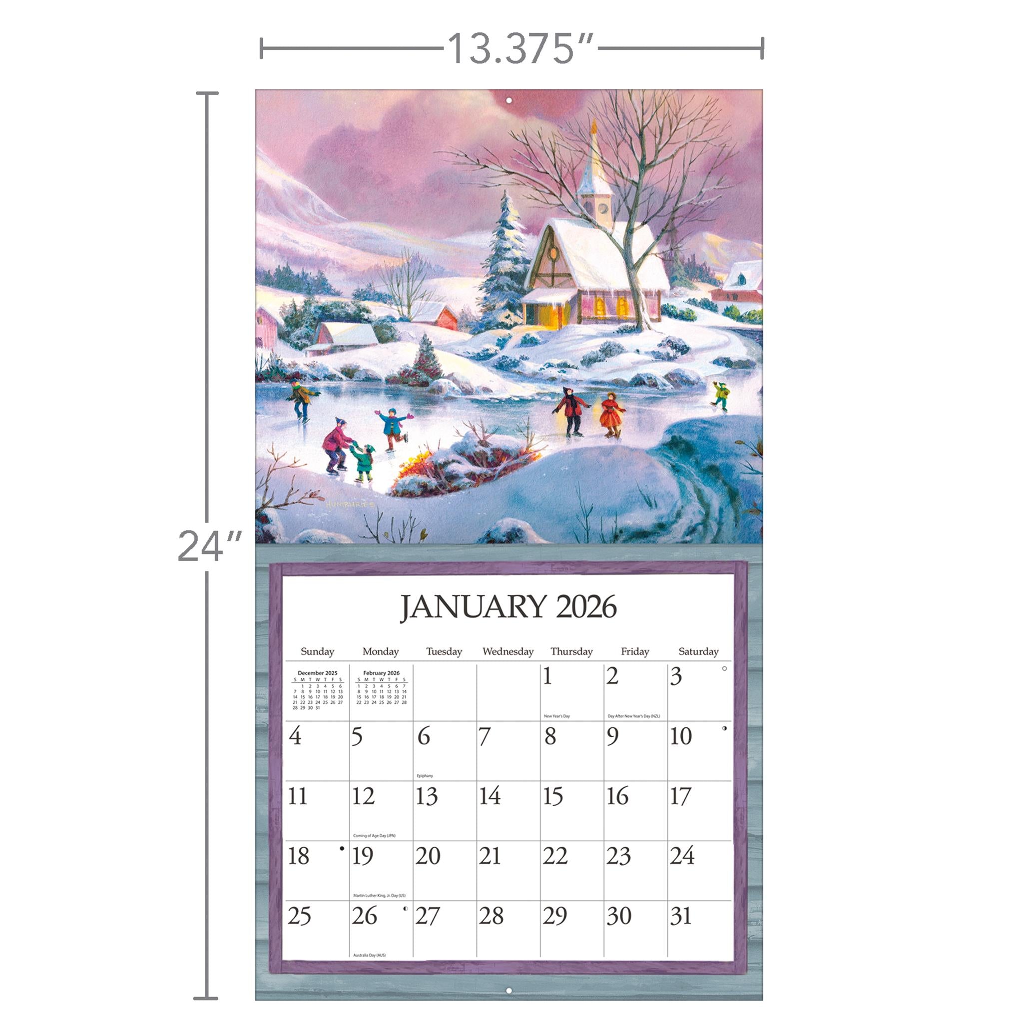 Simple Country 2026 Special Edition Wall Calendar with Print