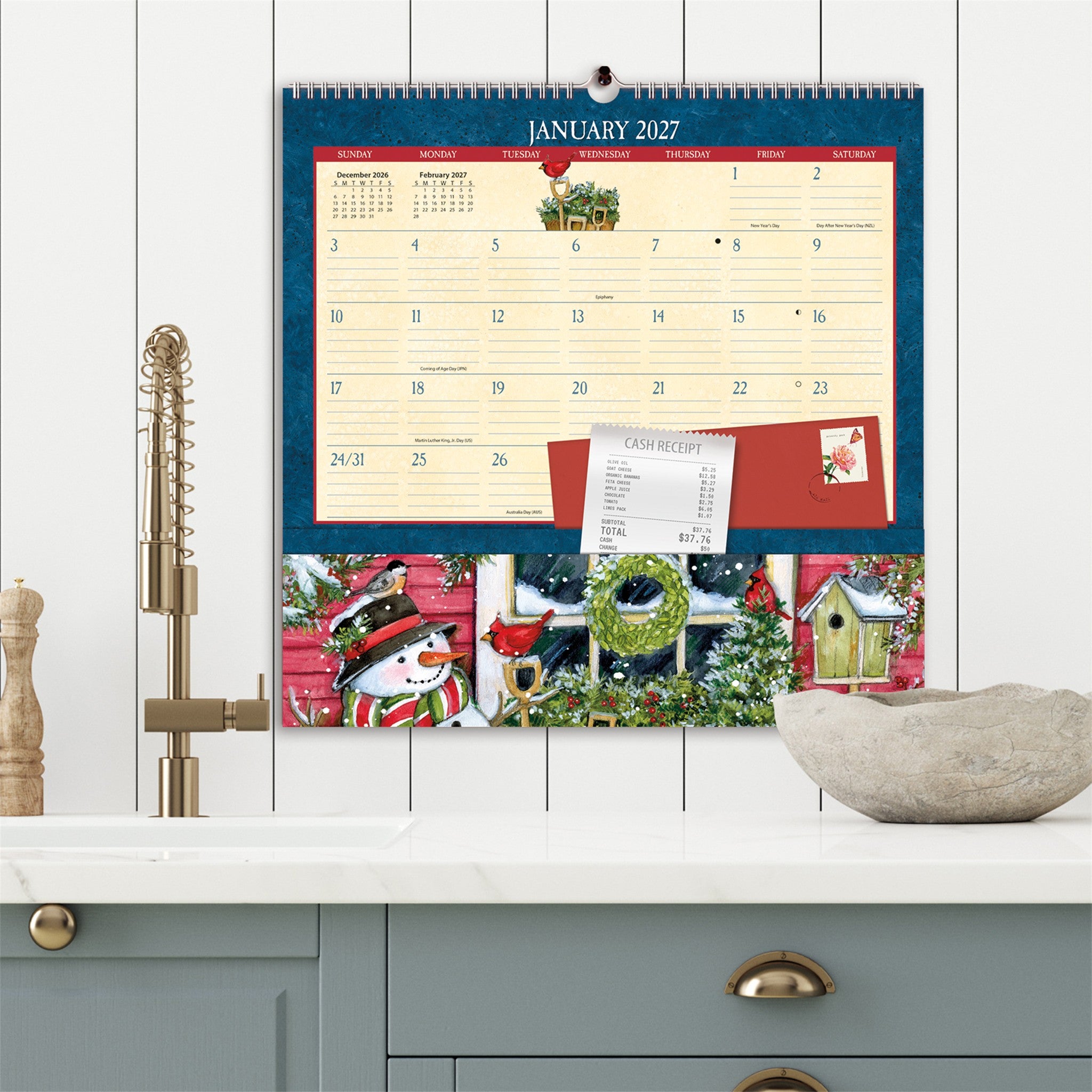 Calendrier mural Heart and Home Note Nook 2027
