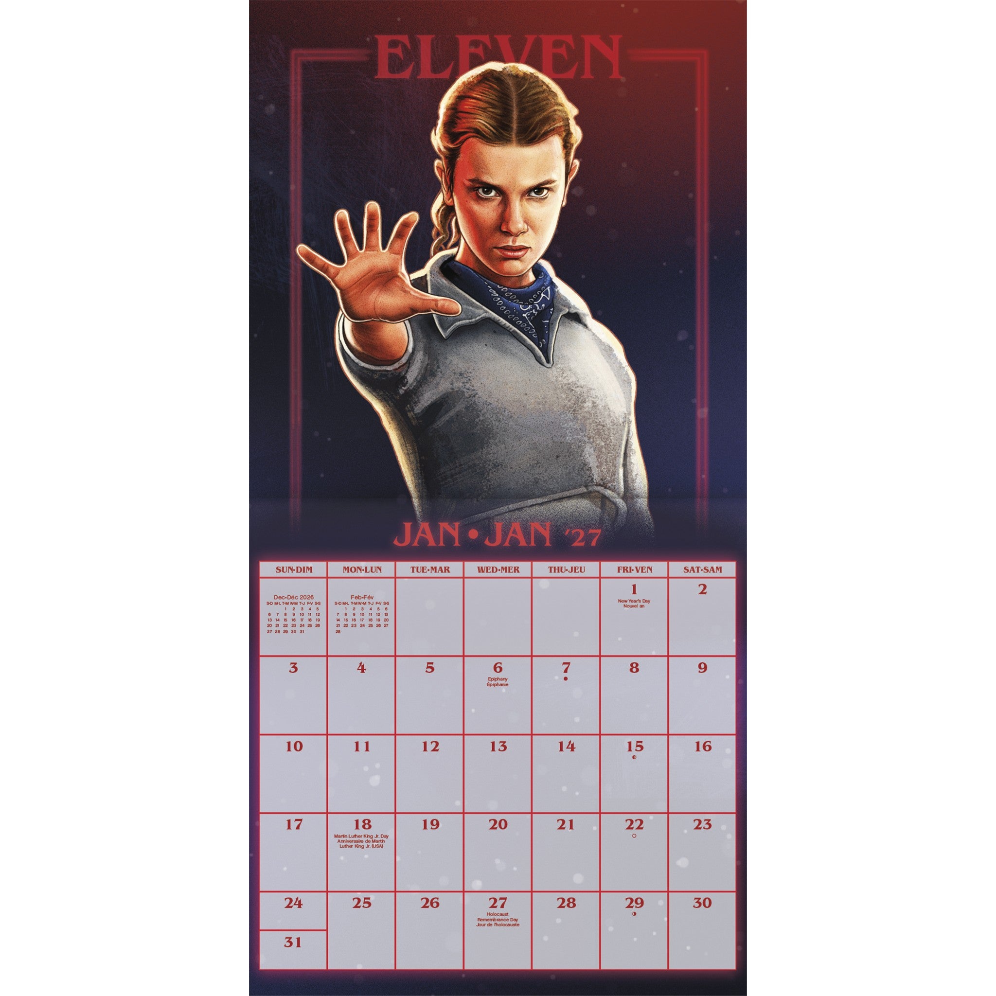Stranger Things 2027 Wall Calendar