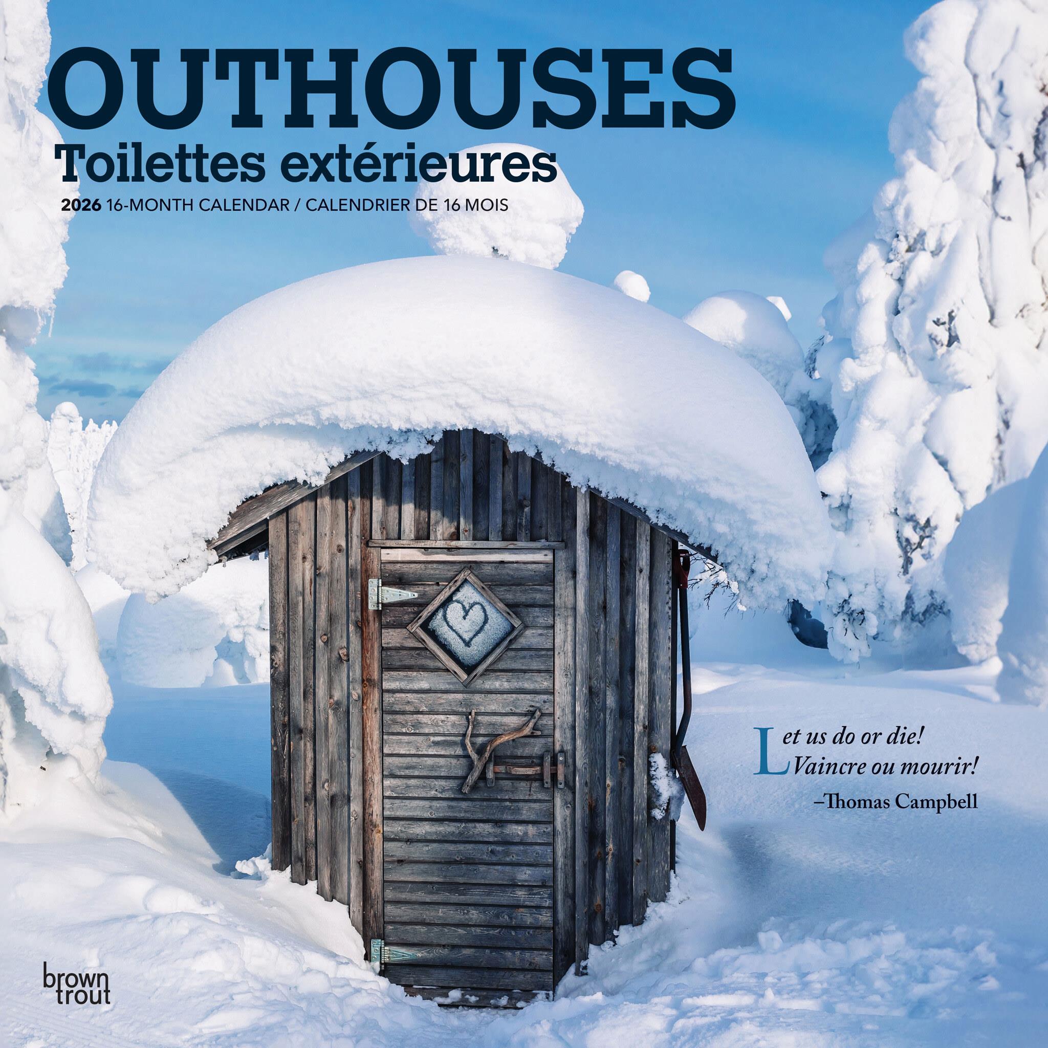 Outhouses Toilettes Extérieures 2026 Wall Calendar (French)