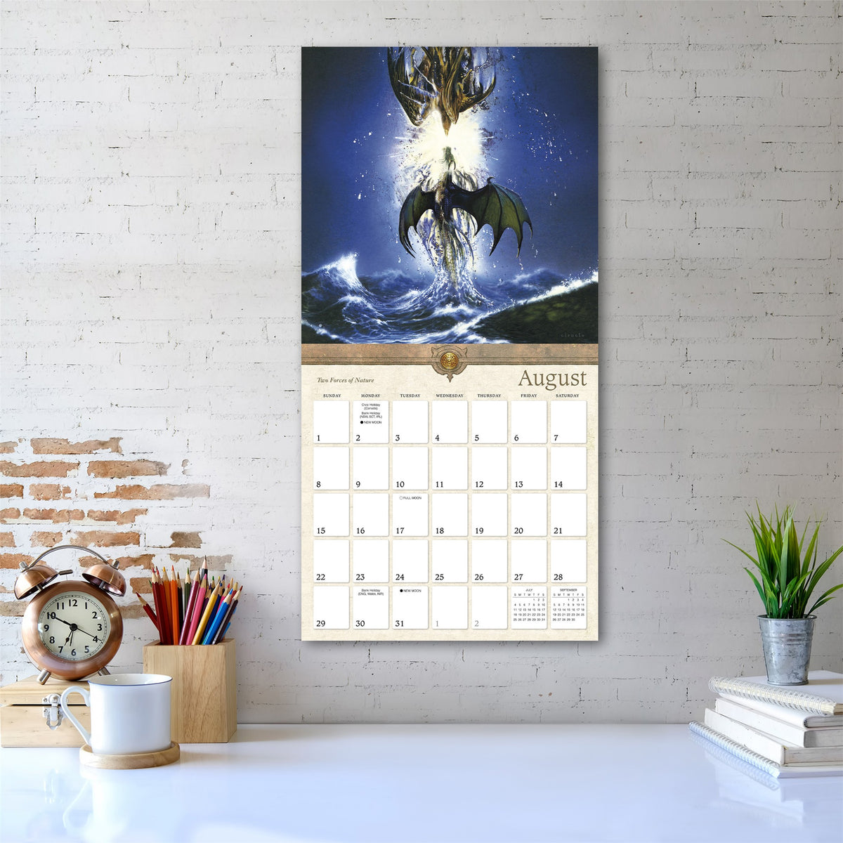 Calendrier mural Dragons 2027 - Exclusivité en ligne