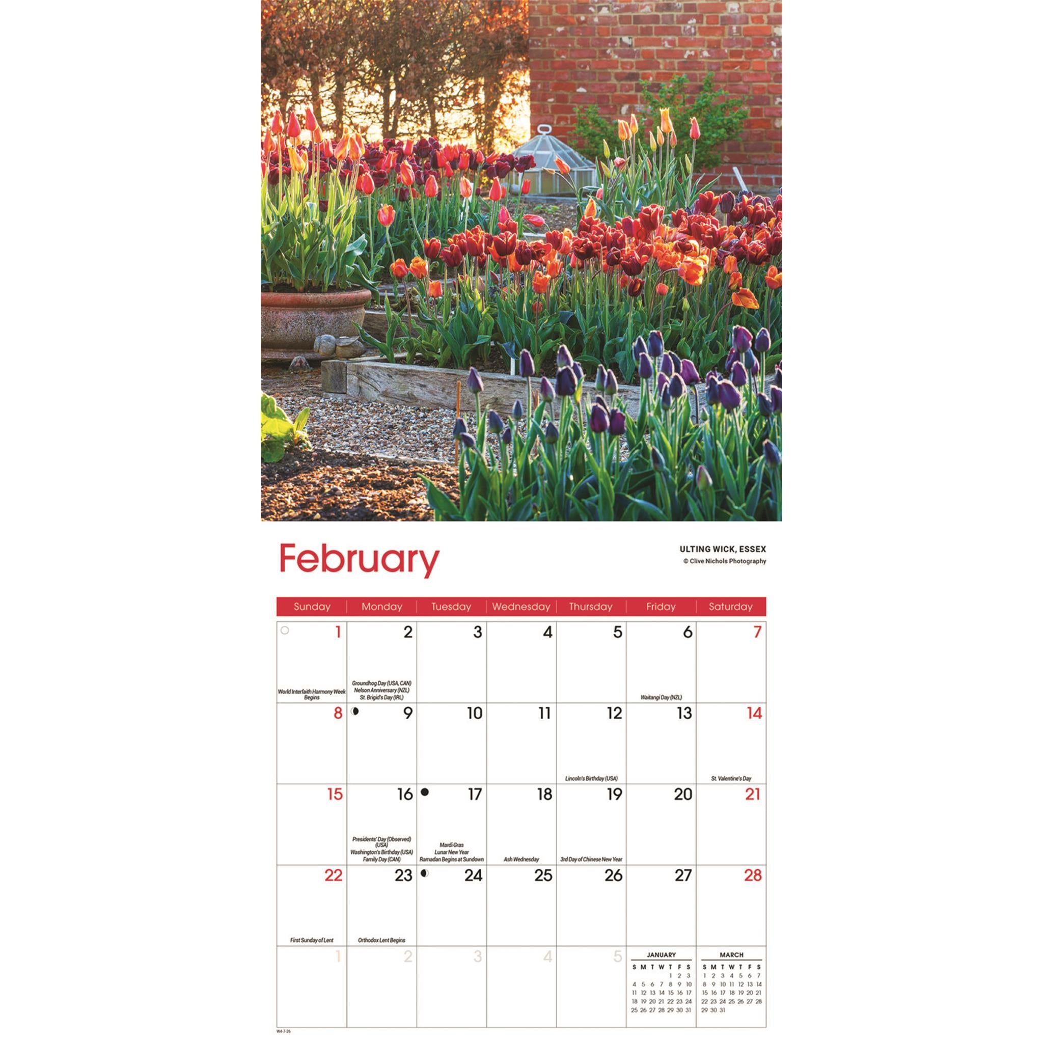 Gardens 2026 Mini Calendar