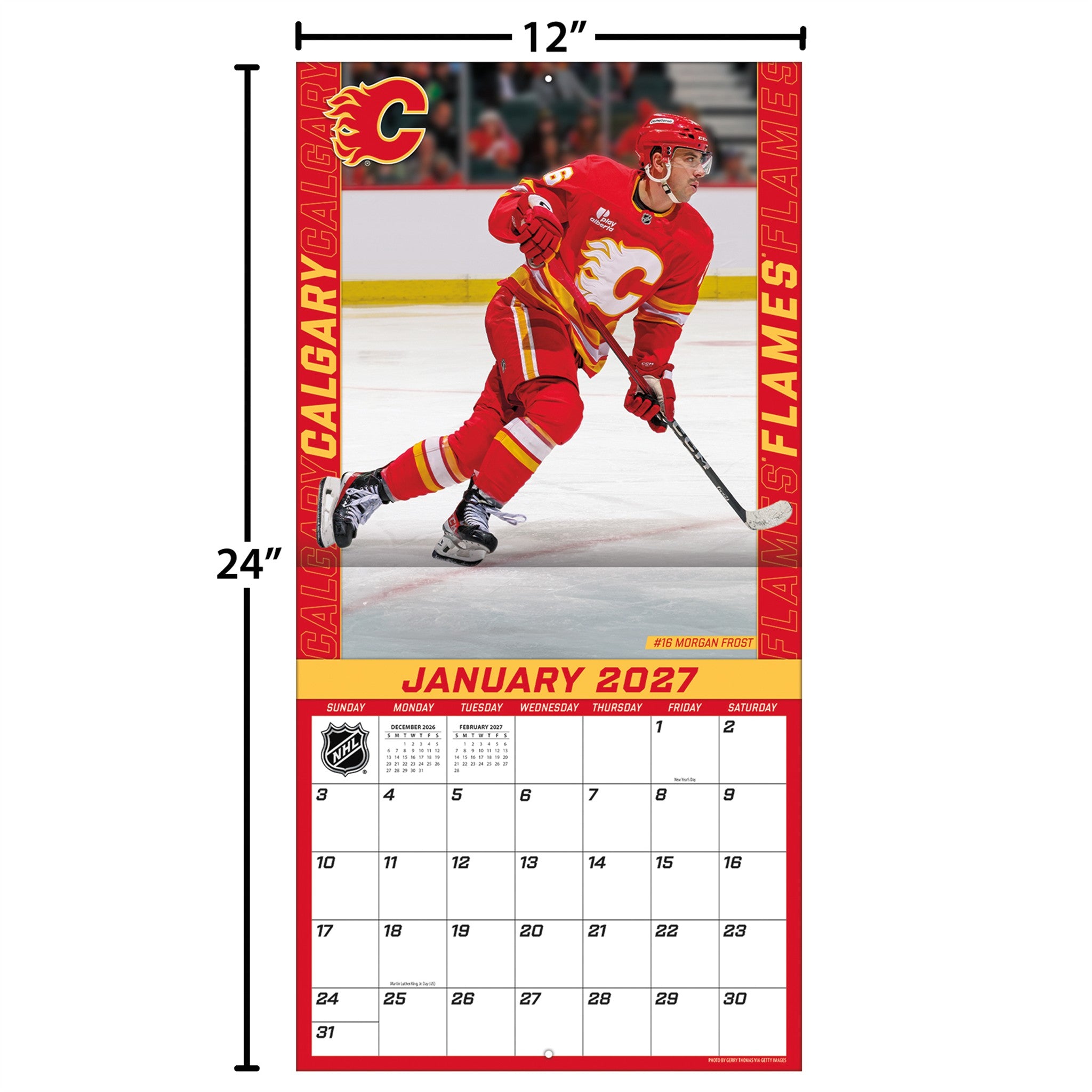 NHL Calgary Flames 2027 Wall Calendar - Online Only