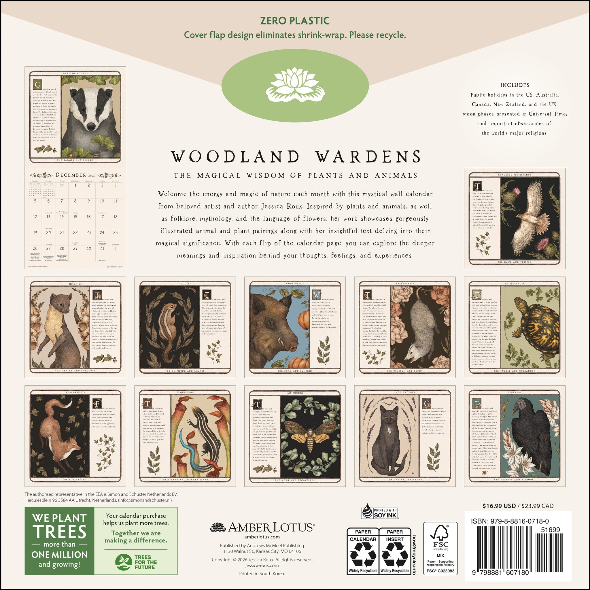 Calendrier mural 2027 Les Gardiens de la Forêt - En ligne seulement