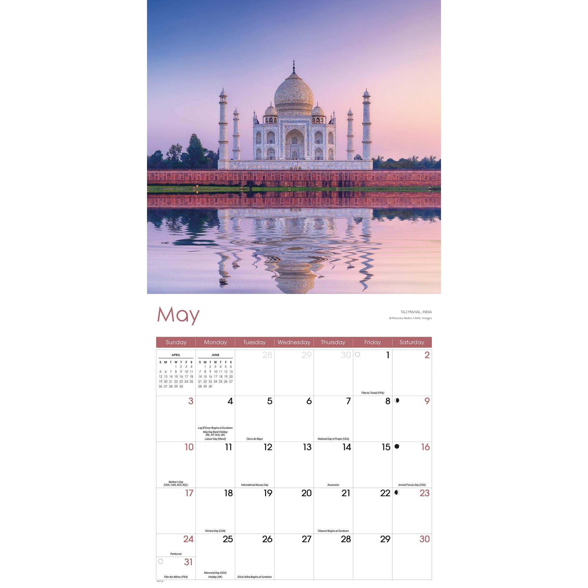 World Wonders 2026 Wall Calendar