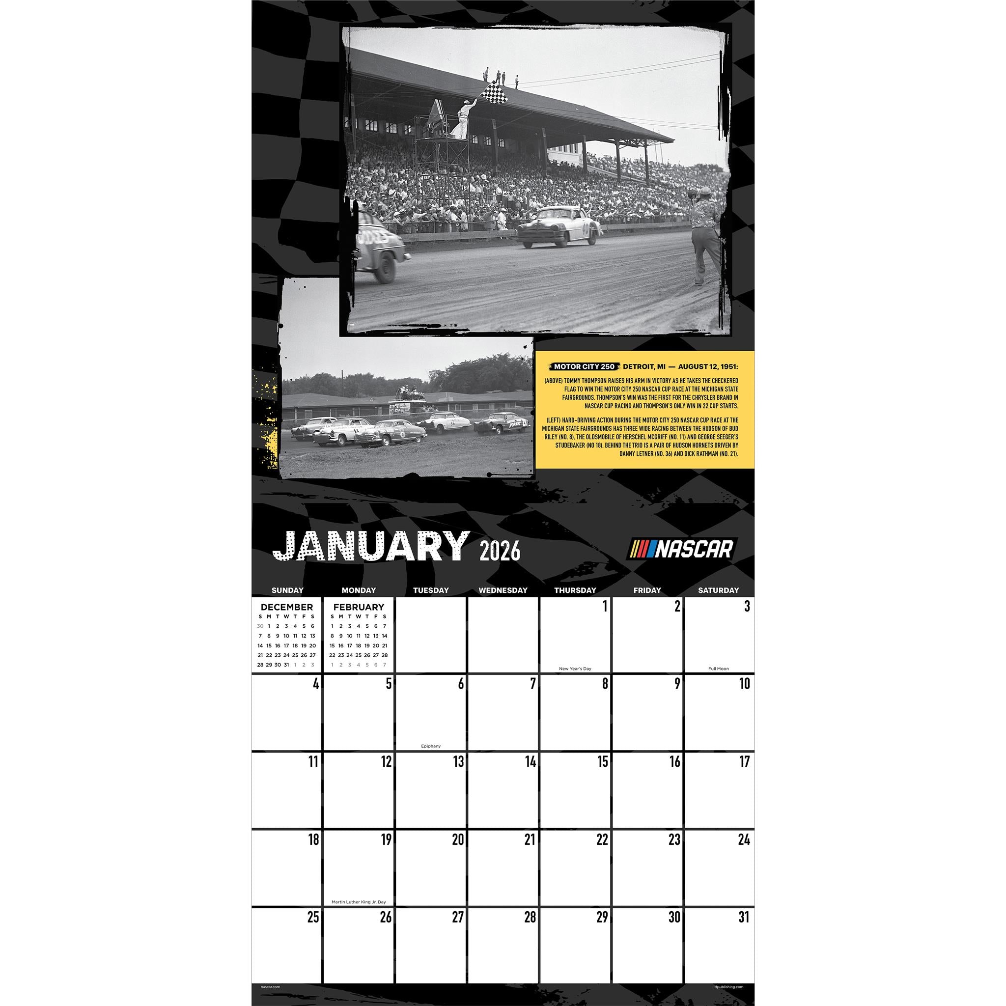 Calendrier mural des grandes courses NASCAR 2026