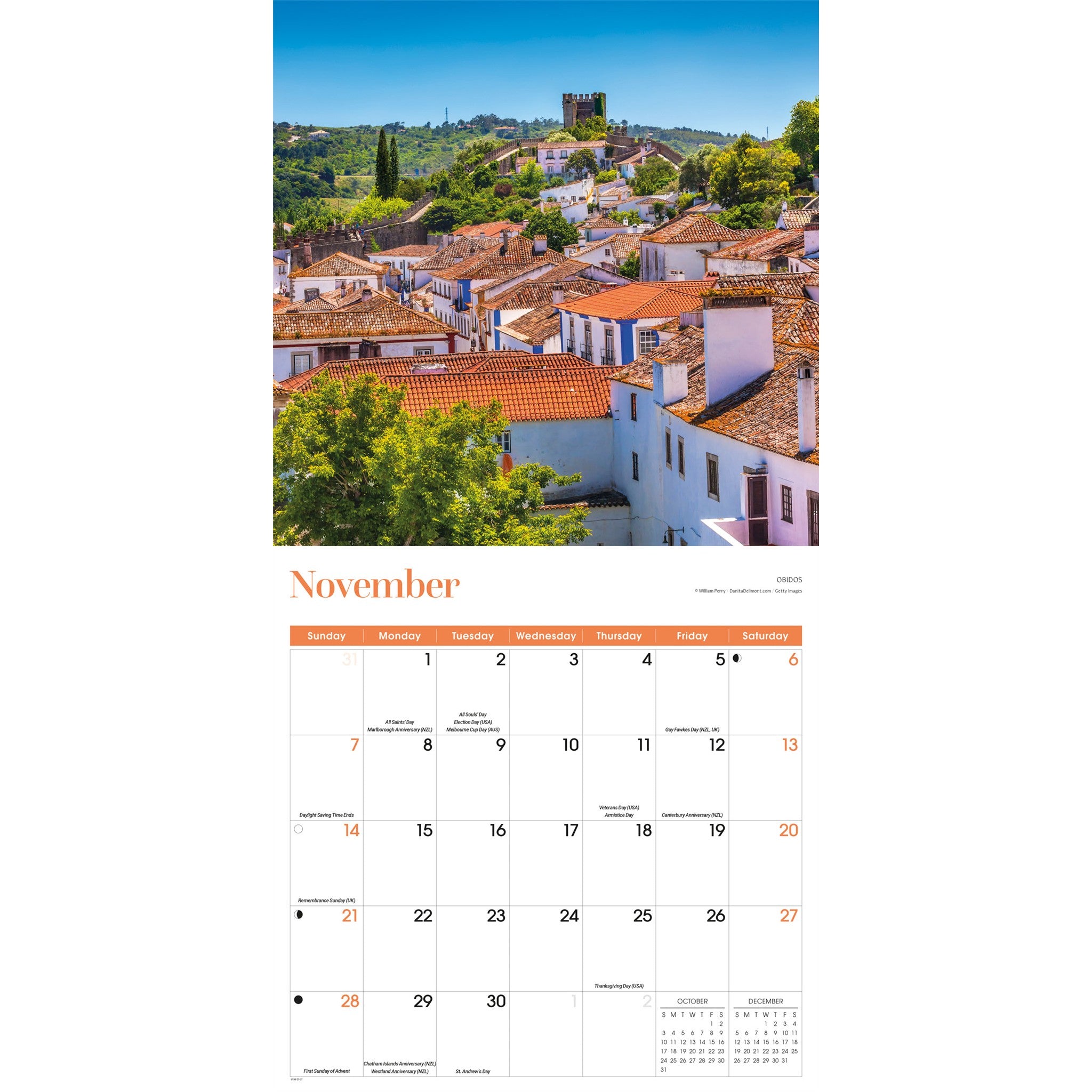 Calendrier mural Portugal 2027