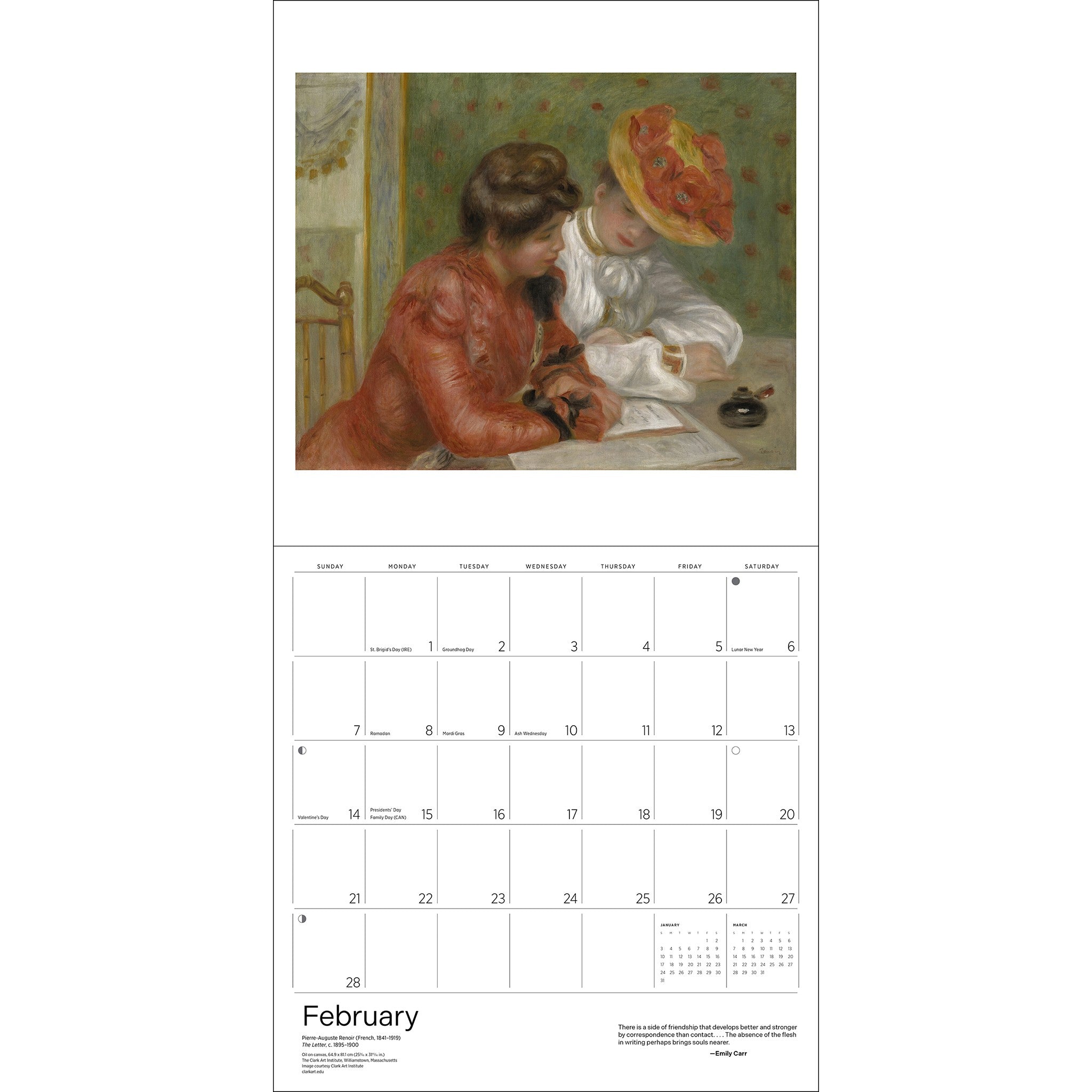 The Reading Woman 2027 Wall Calendar