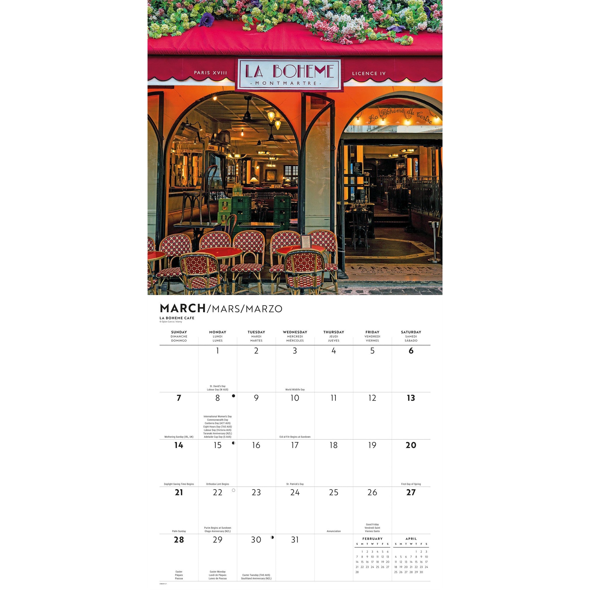Calendrier mural Le style de vie parisien 2027