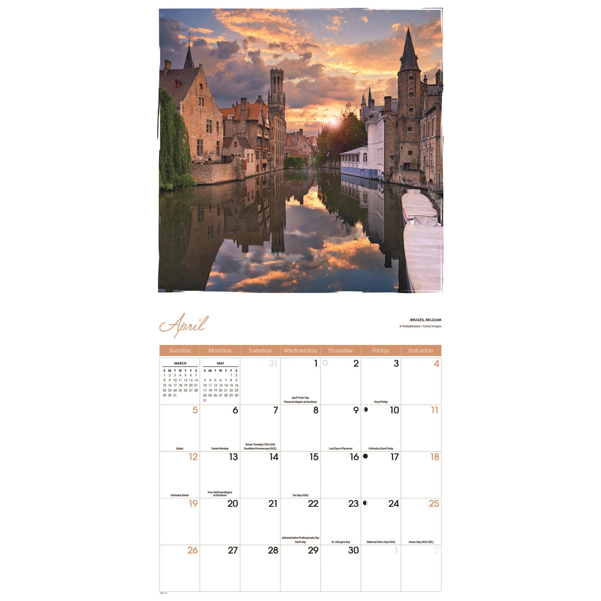 Romantic Europe 2026 Wall Calendar
