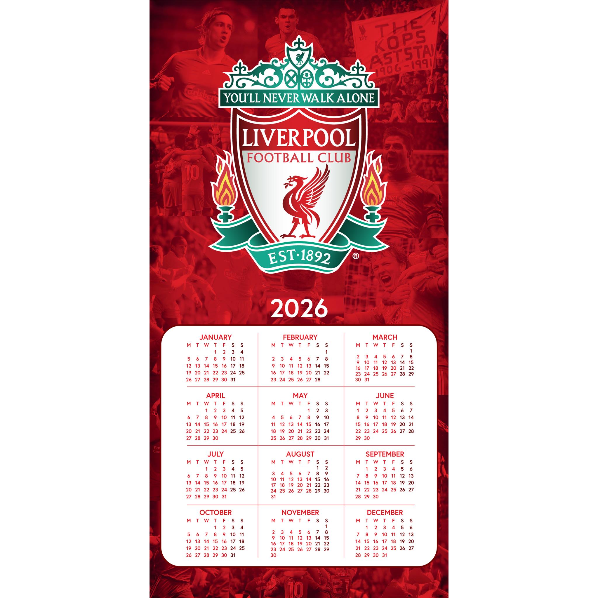 Liverpool 2026 Wall Calendar