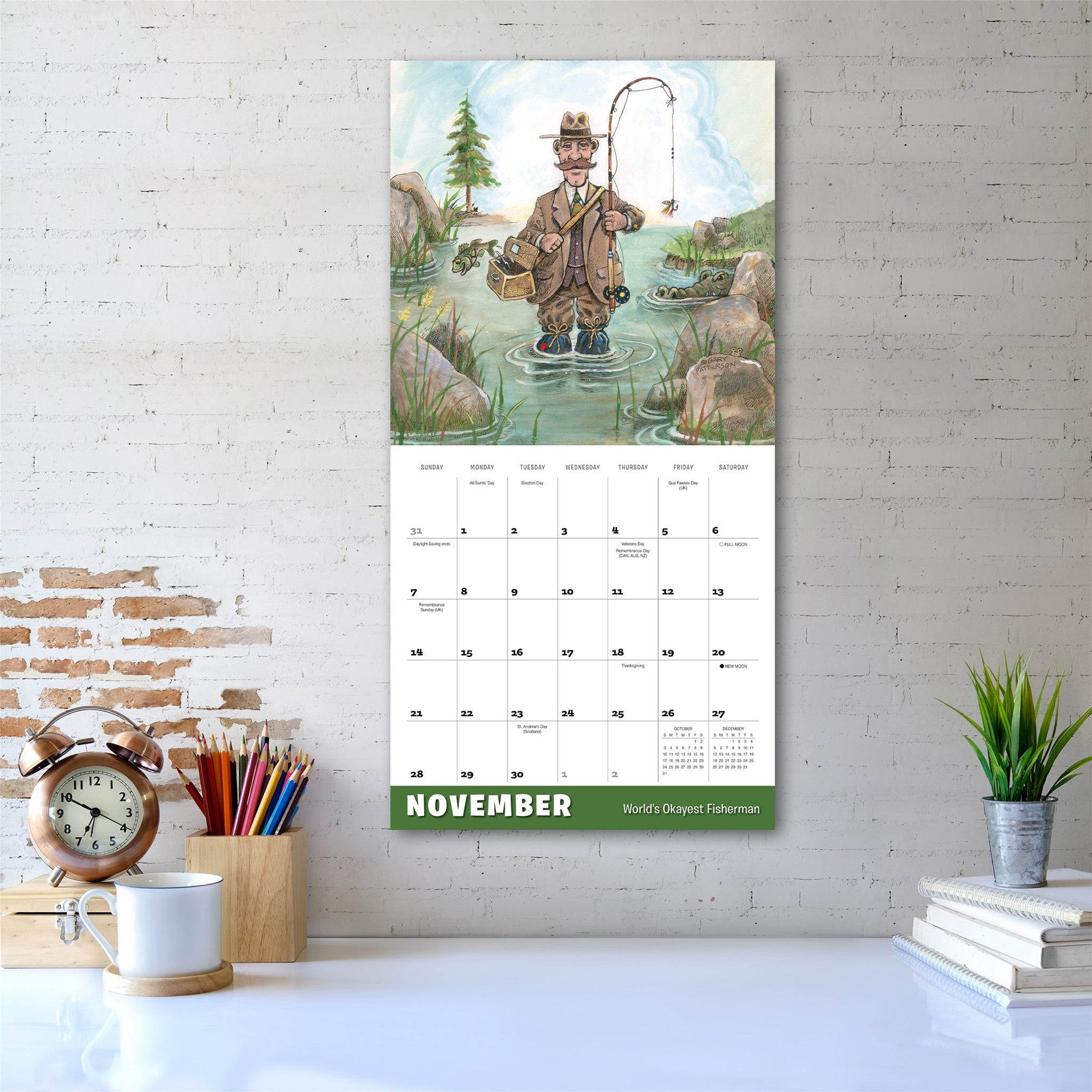Gary Patterson Gone Fishing 2027 Wall Calendar