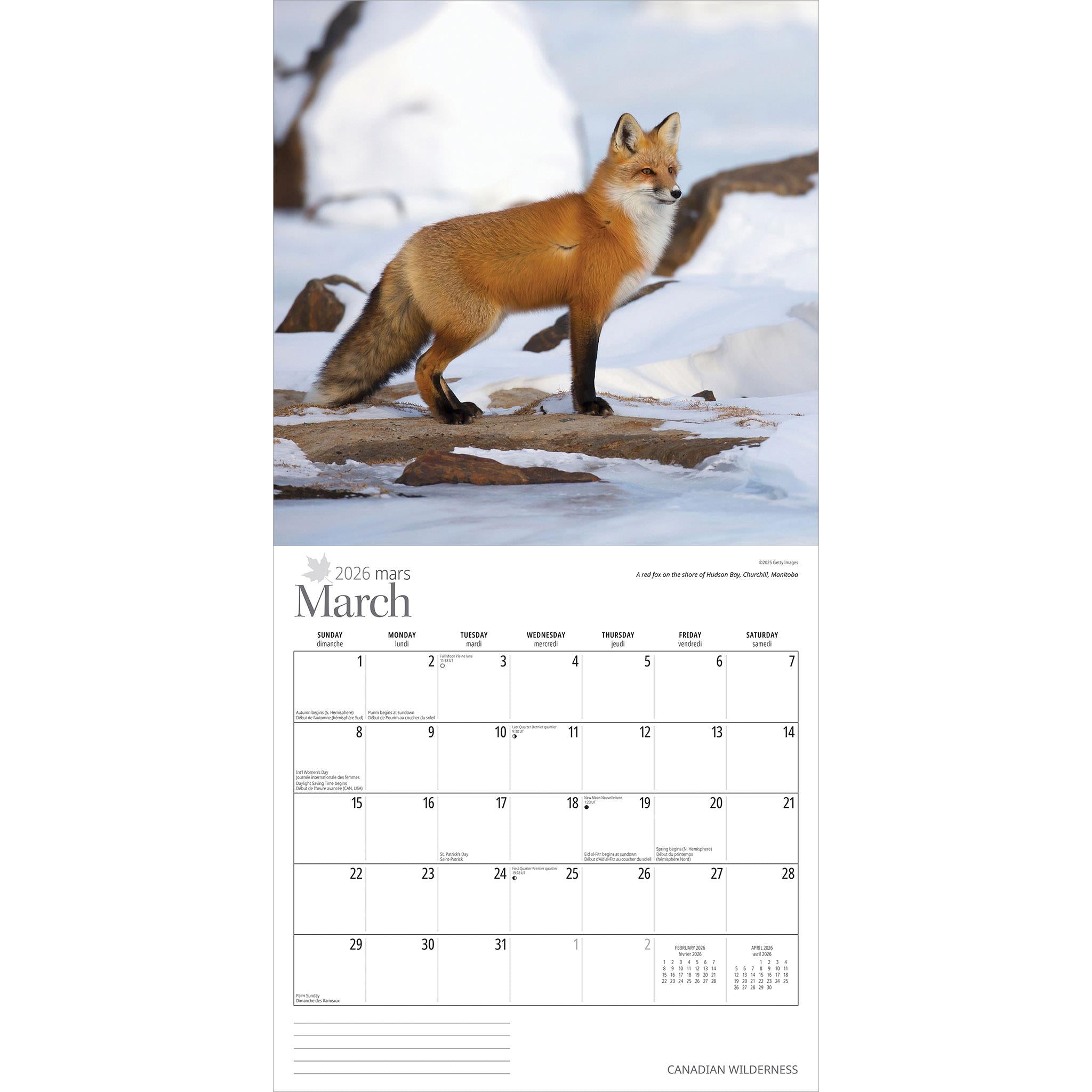 Canadian Wilderness 2026 Wall Calendar - Online Only