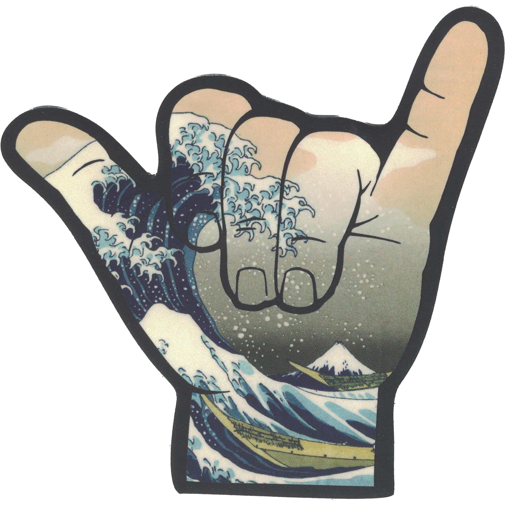 Autocollant vinyle Hang Ten Wave Kanagawa