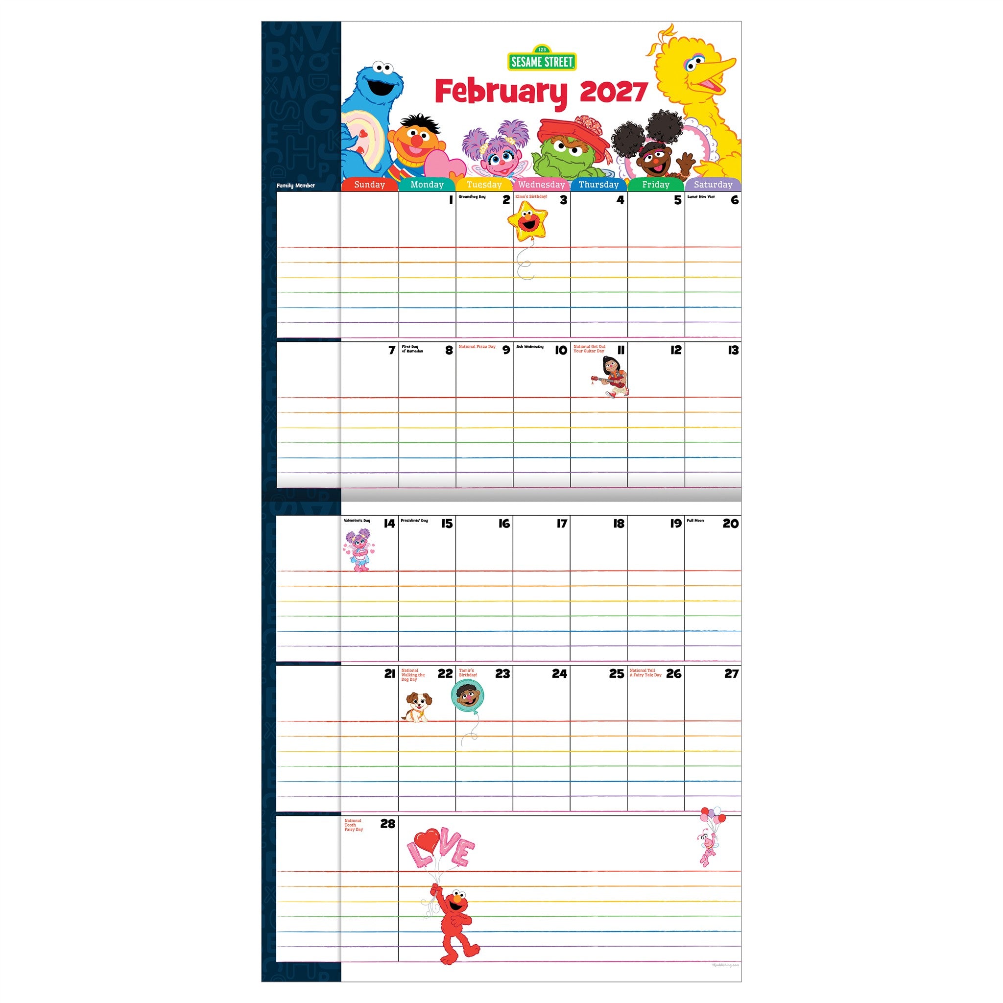 Sesame Street 2027 Wall Calendar - Online Only