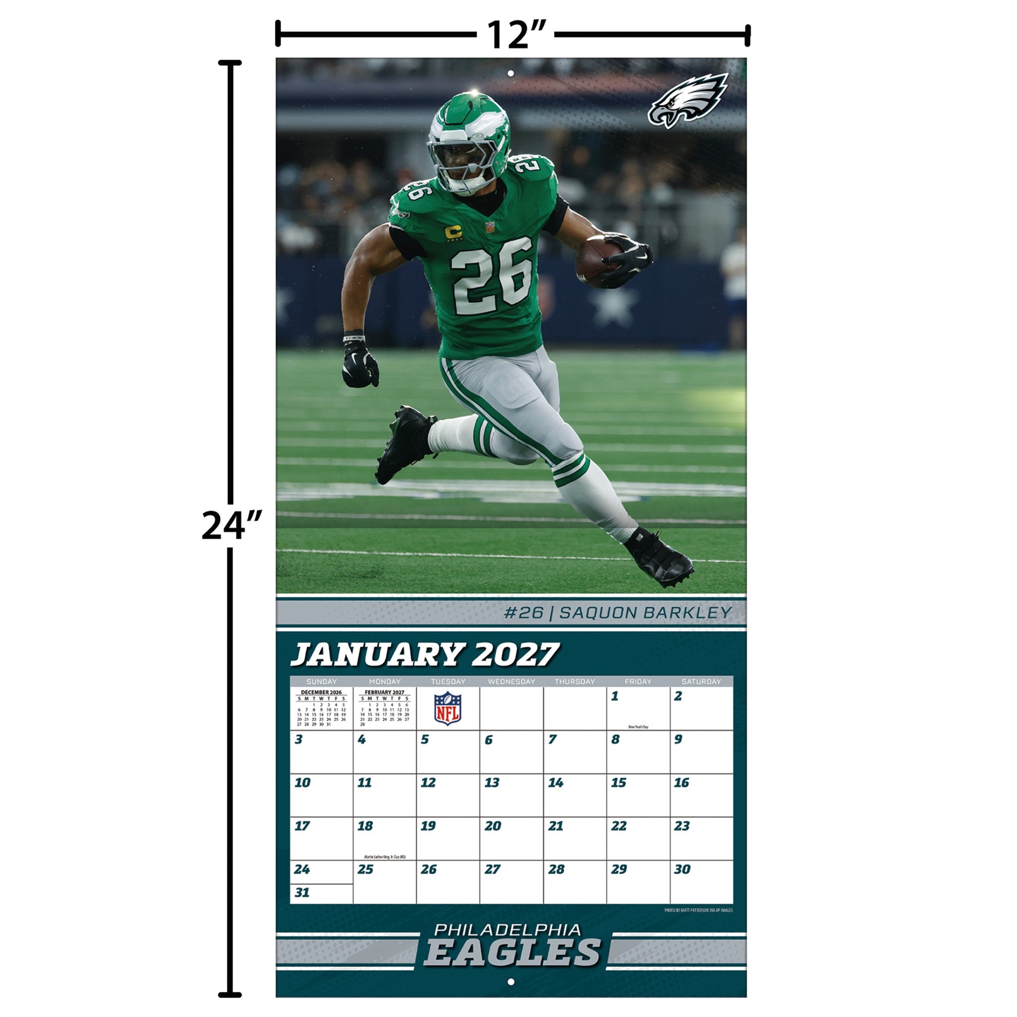 NFL Philadelphia Eagles 2027 Wall Calendar