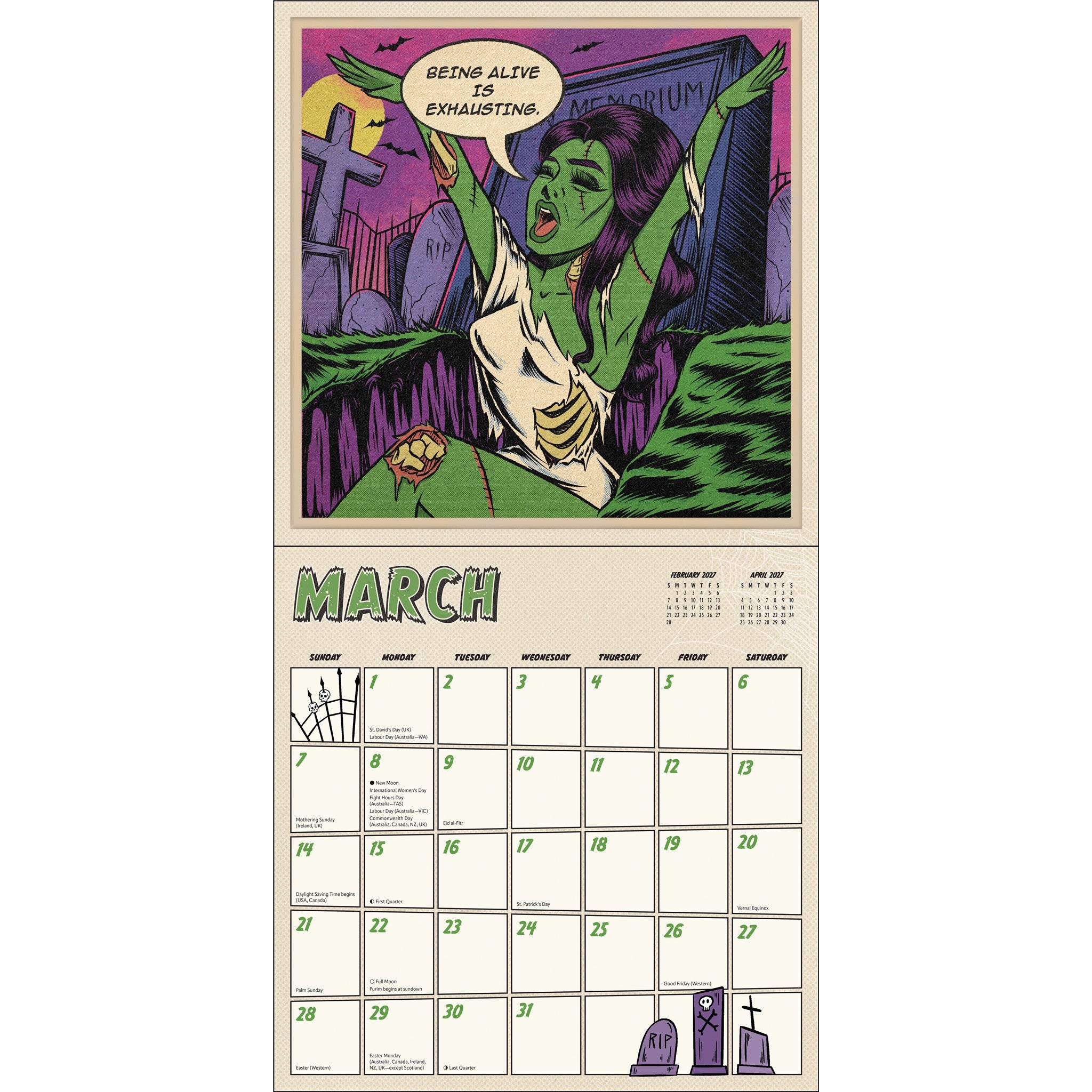 Calendrier mural 2027 Tragic Girls