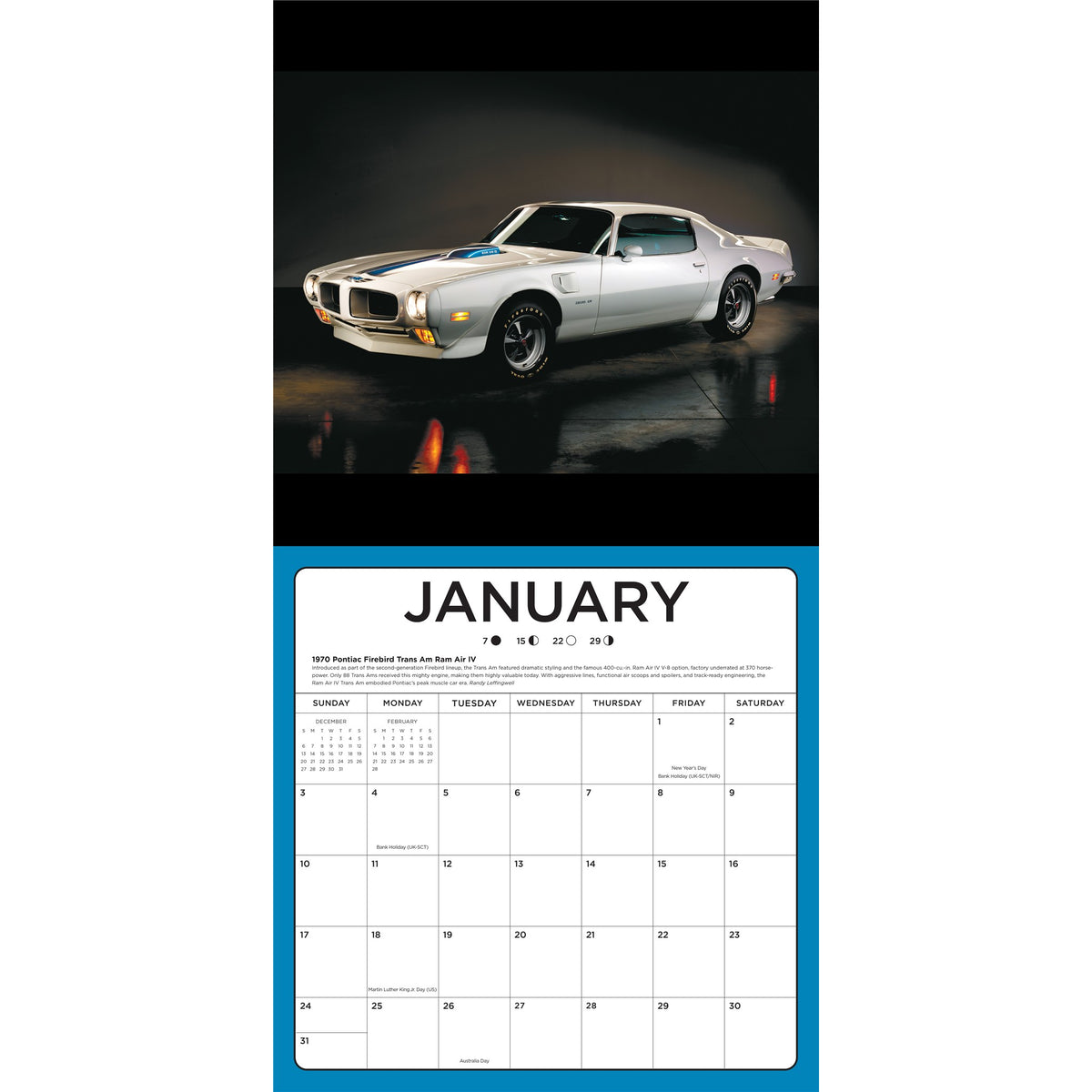 Chevrolet and GM Muscle Cars 2027 Wall Calendar