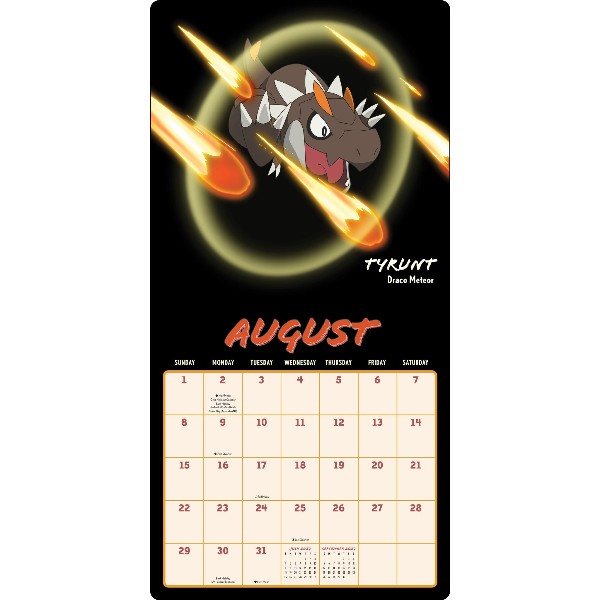 Pokémon Moves 2027 Wall Calendar - Online Only
