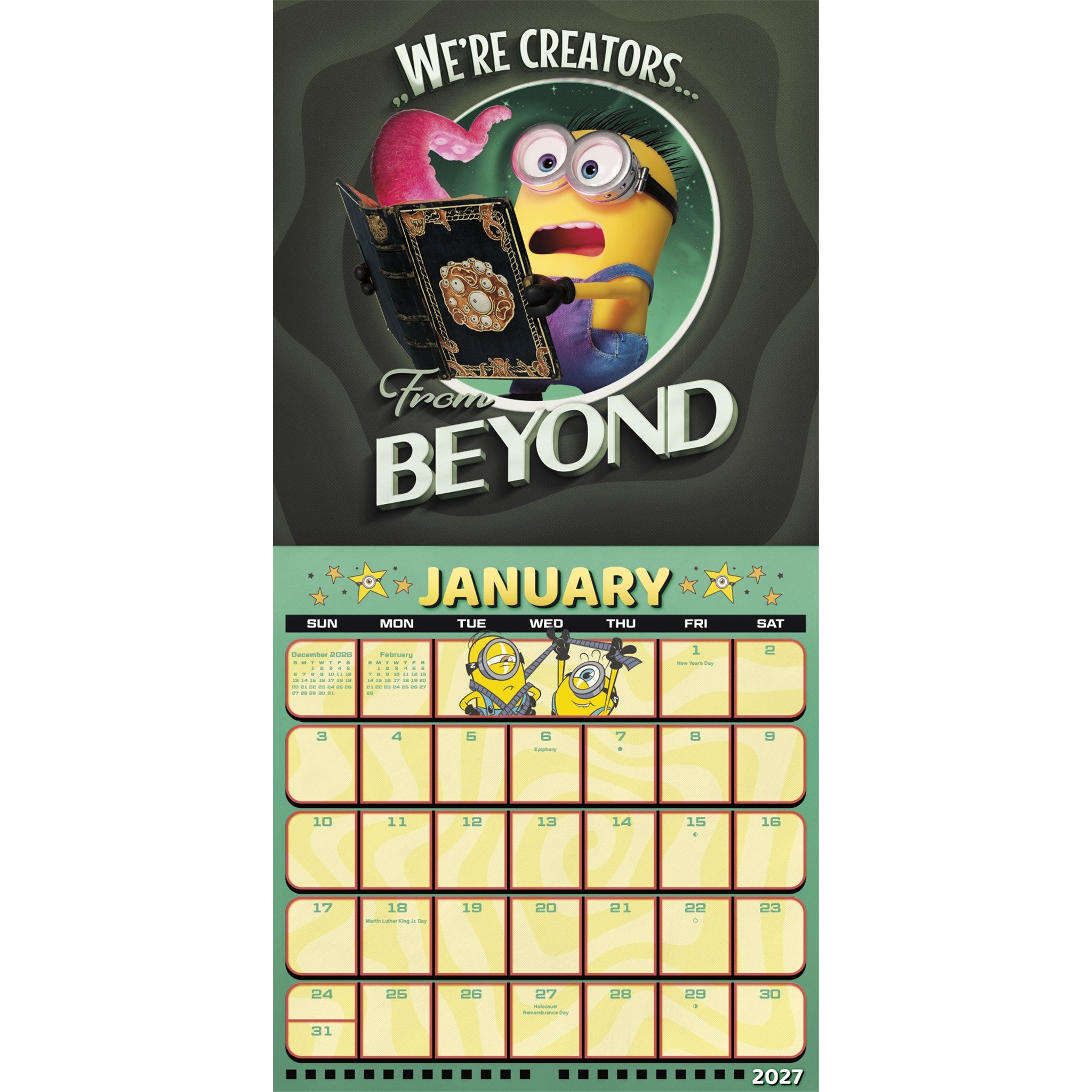 Minions and Monsters 2027 Wall Calendar