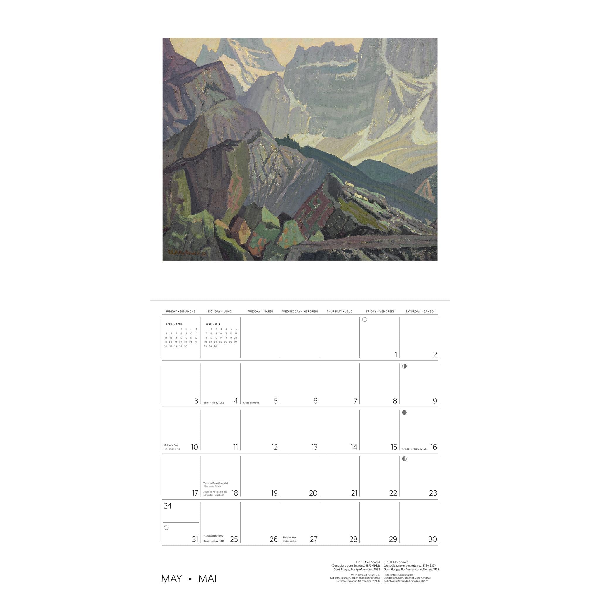 Calendrier mural édition spéciale 2026 du Groupe des Sept avec impression