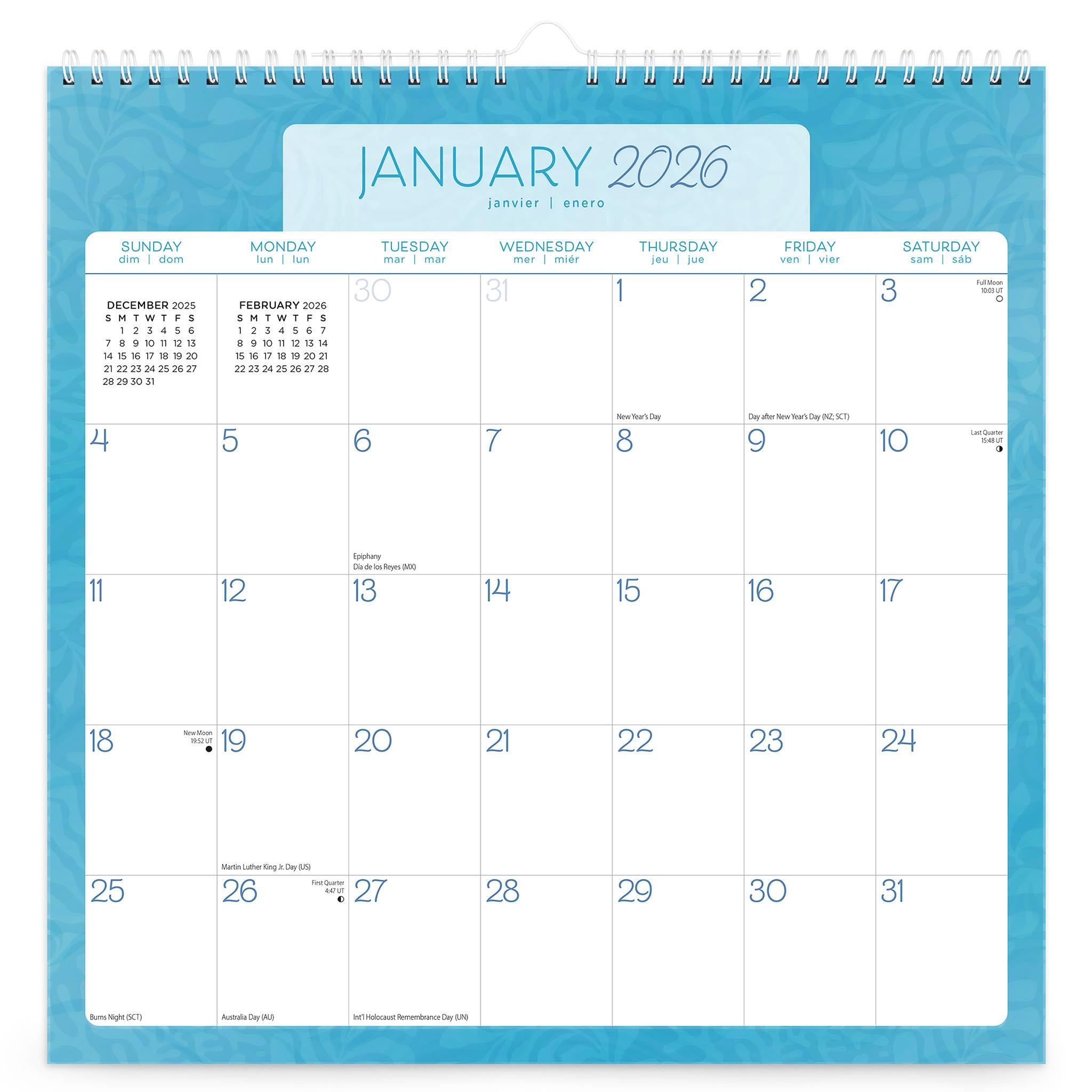 Calendrier mural Seaside Currents 2026