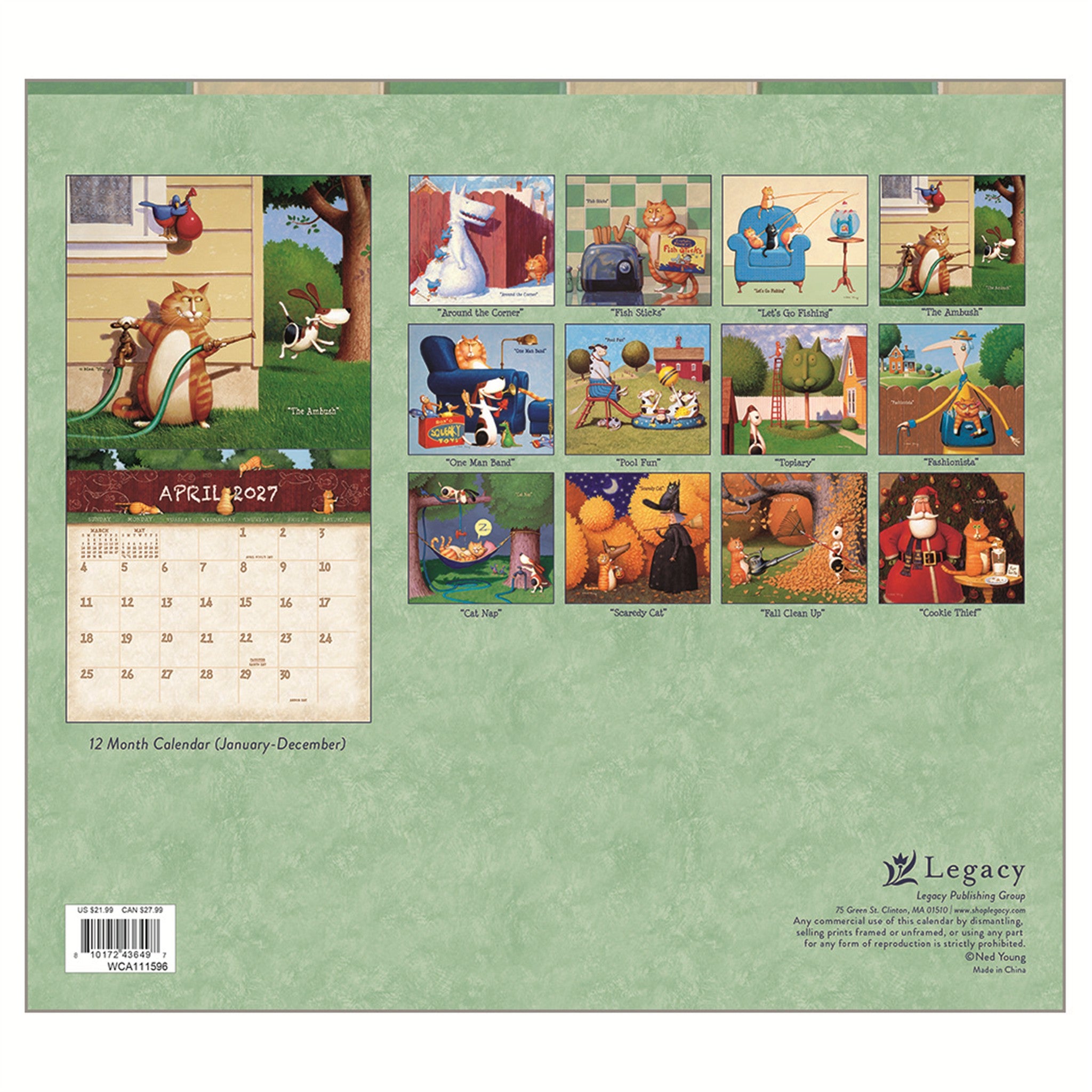 A Cat's Life 2027 Wall Calendar