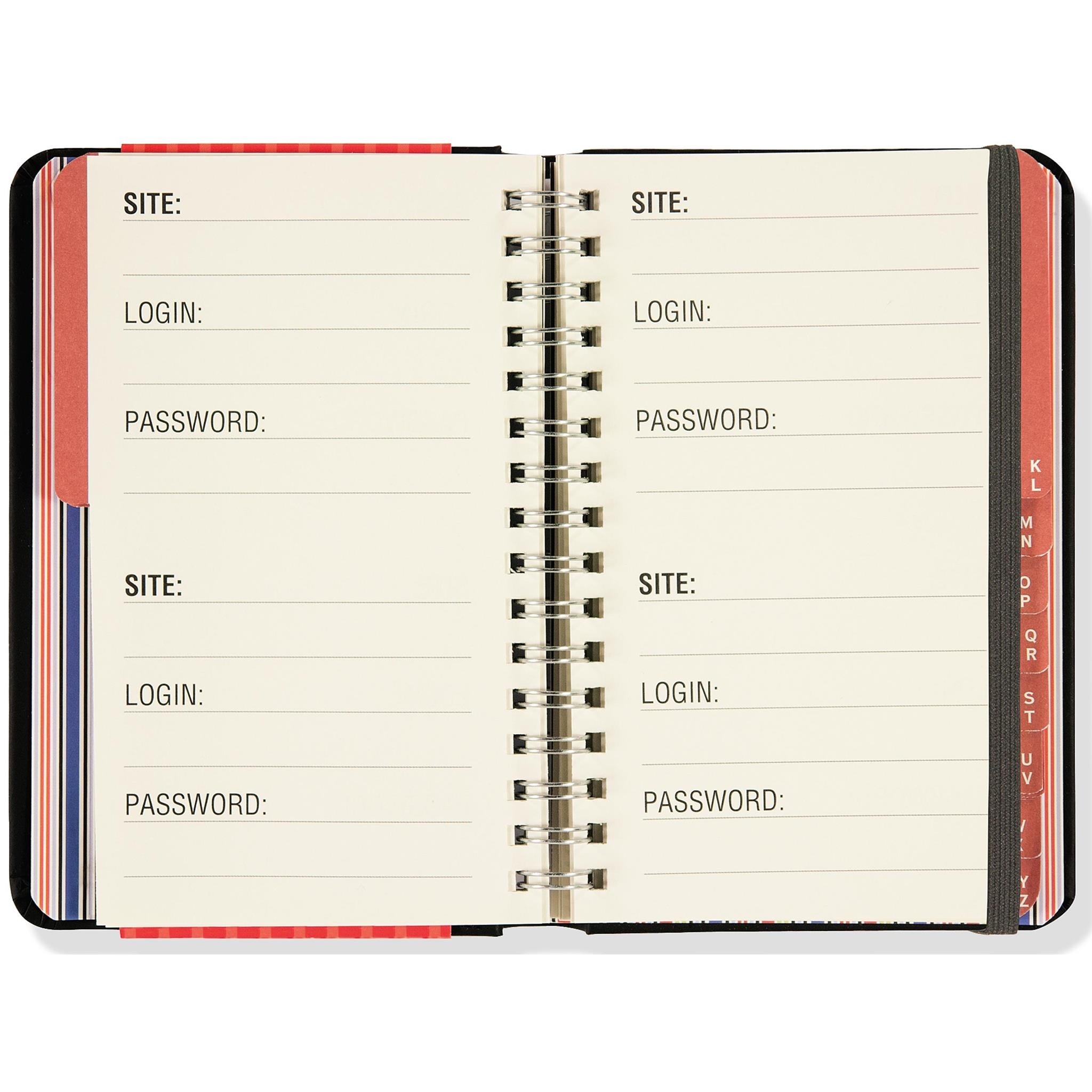 Internet Log Book Large Print Black - Online Only
