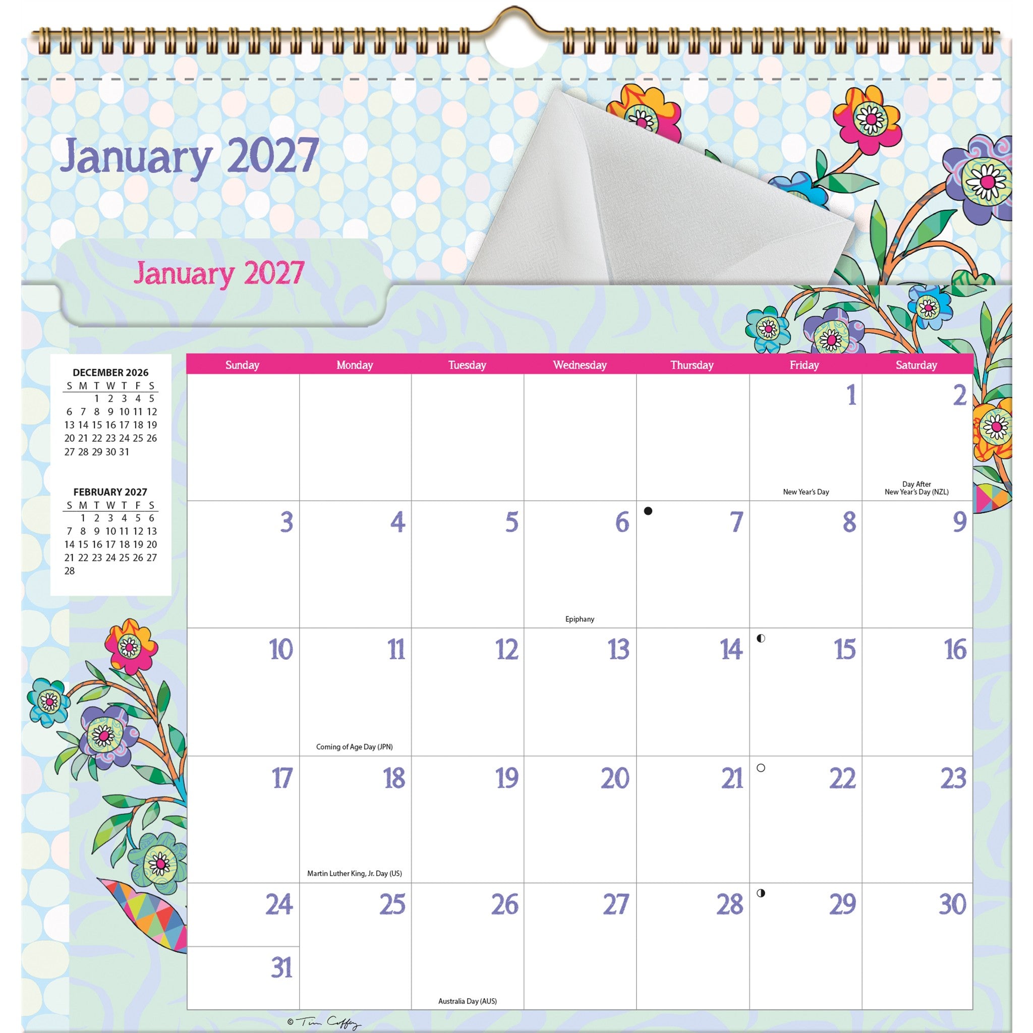 Calendrier mural Ladybird File-It 2027
