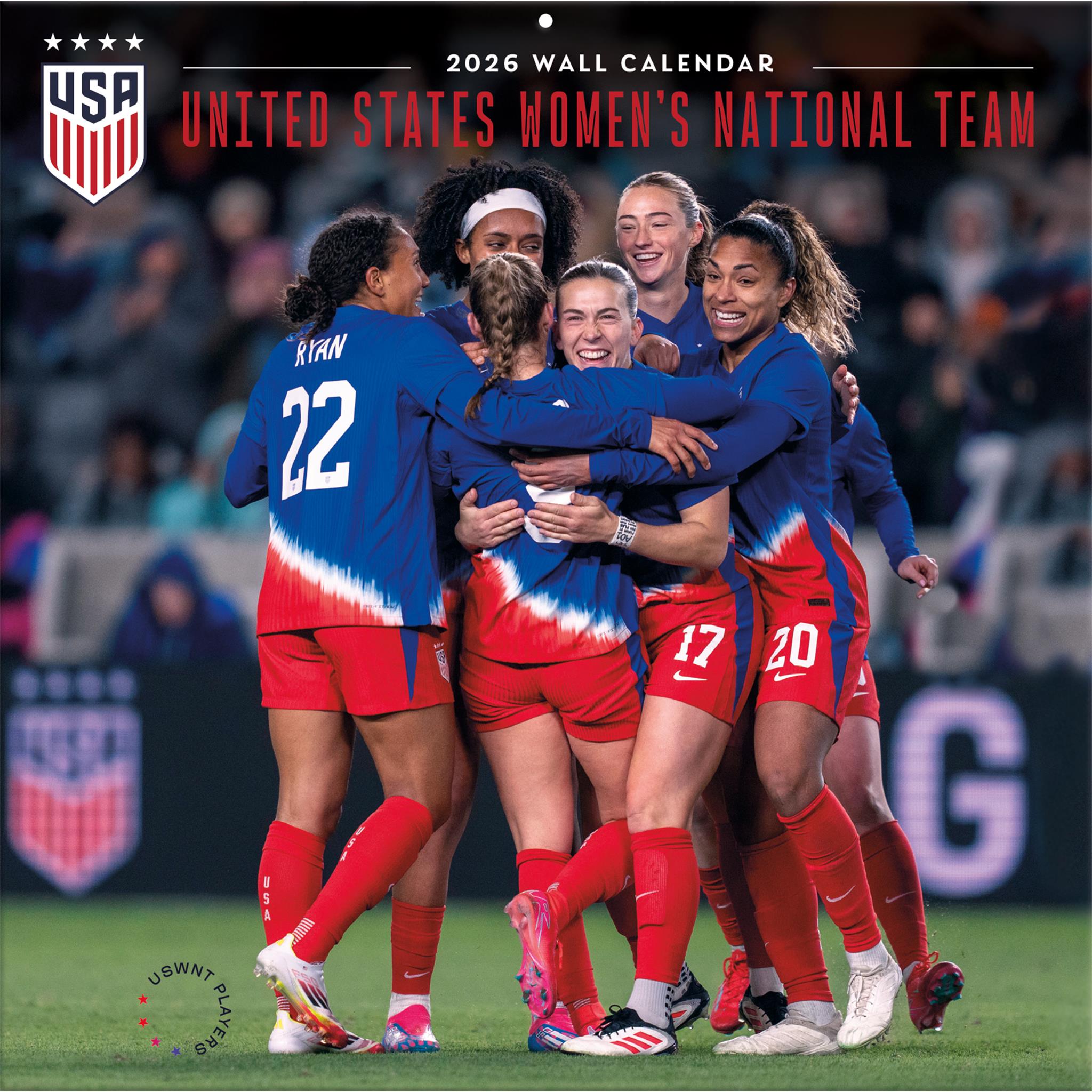 Calendrier mural 2026 de l'équipe féminine de soccer des États-Unis