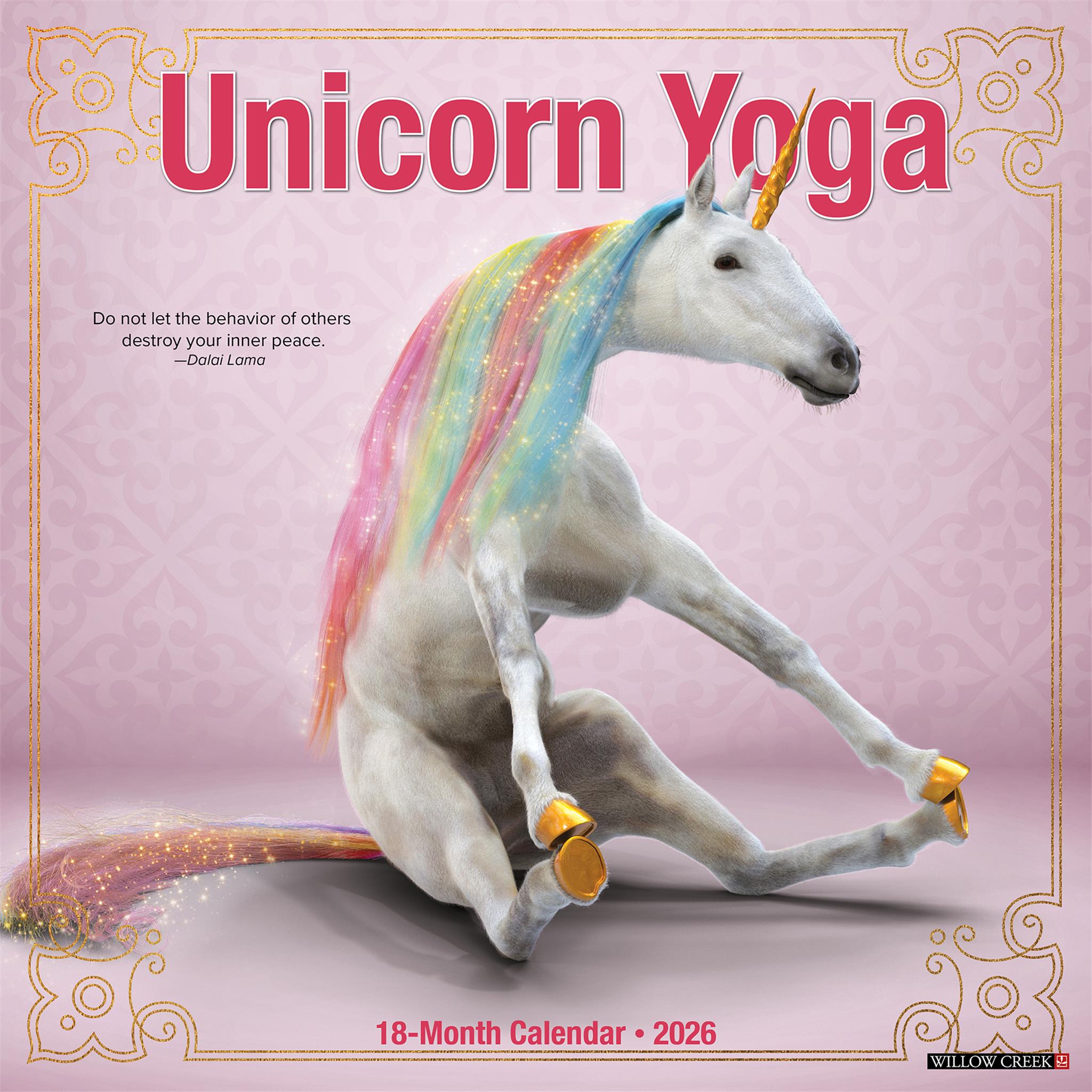 Calendrier mural Unicorn Yoga 2026