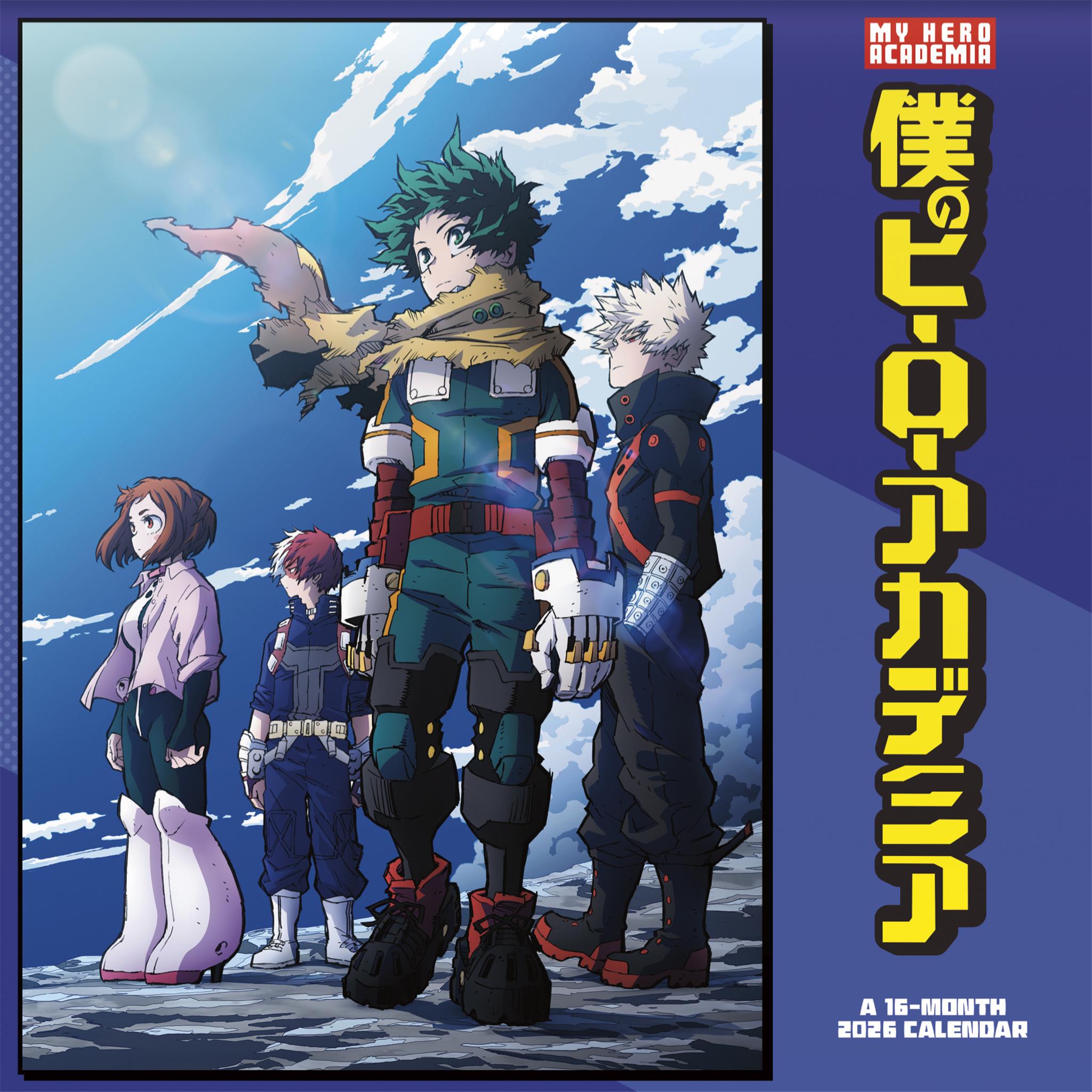 Calendrier mural My Hero Academia 2026 - Disponible uniquement en ligne
