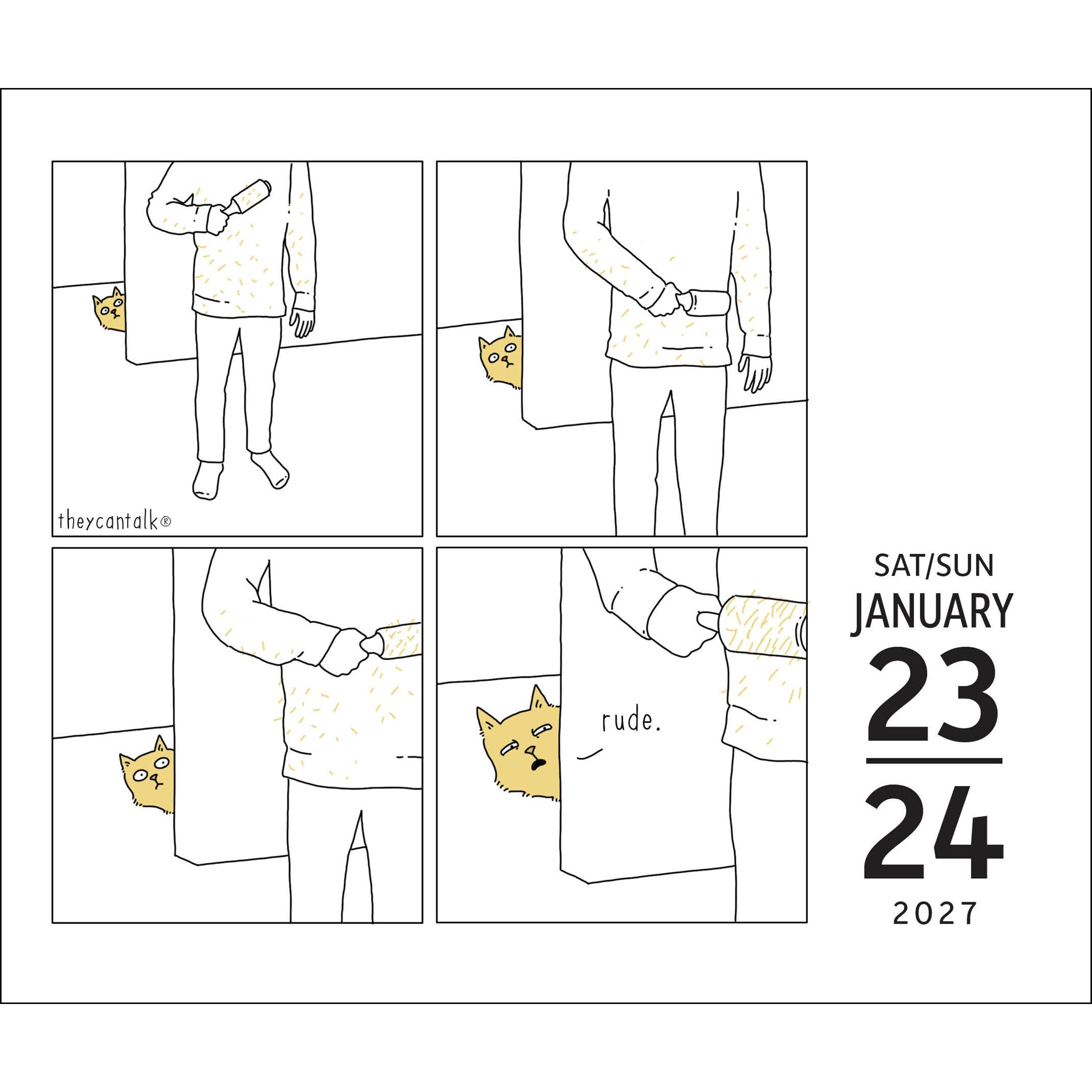 Calendrier de bureau Ils peuvent parler bandes dessinées 2027