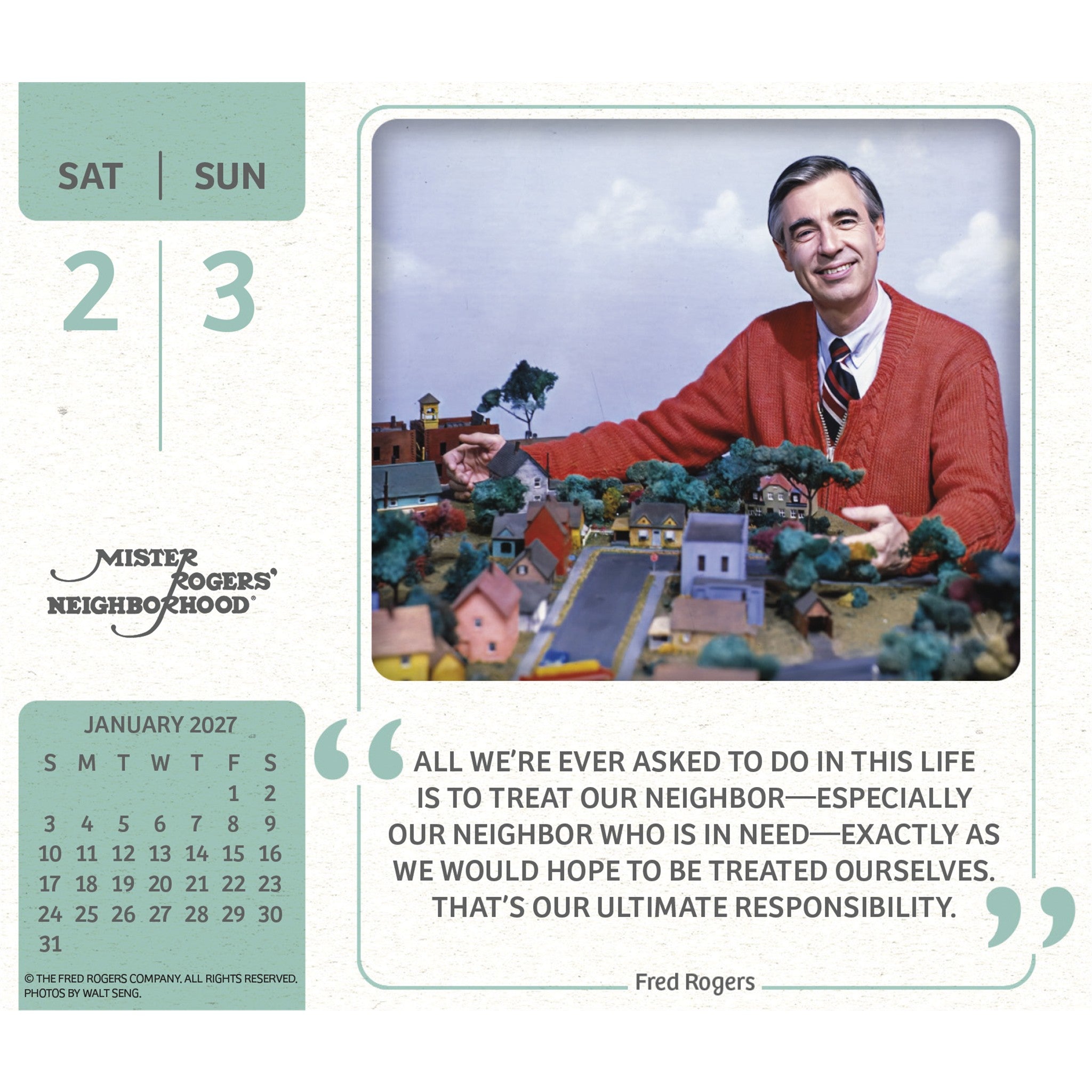 Mister Rogers 2027 Box Calendar - Online Only