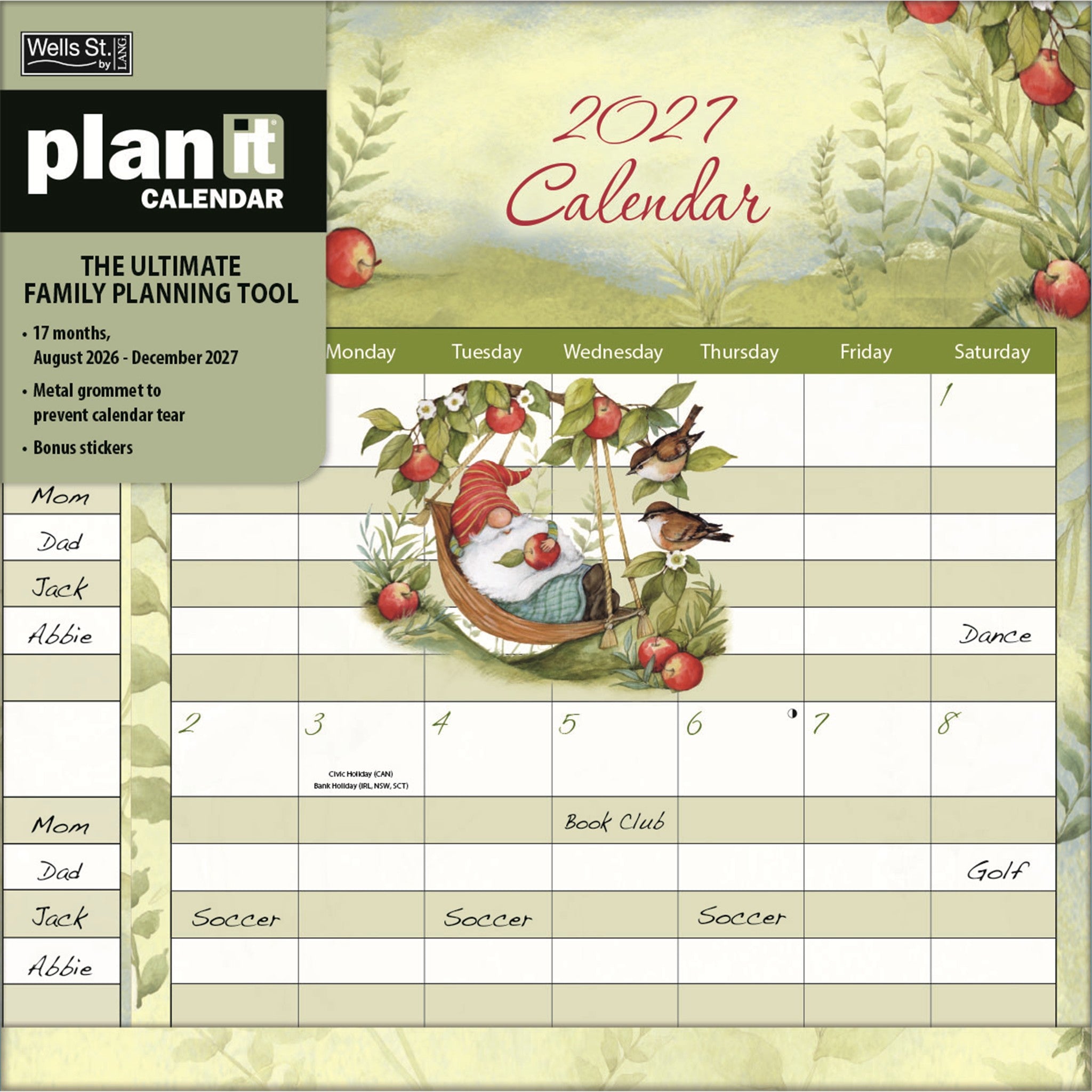 Calendrier mural Gnomes Plan-It Plus 2026-2027