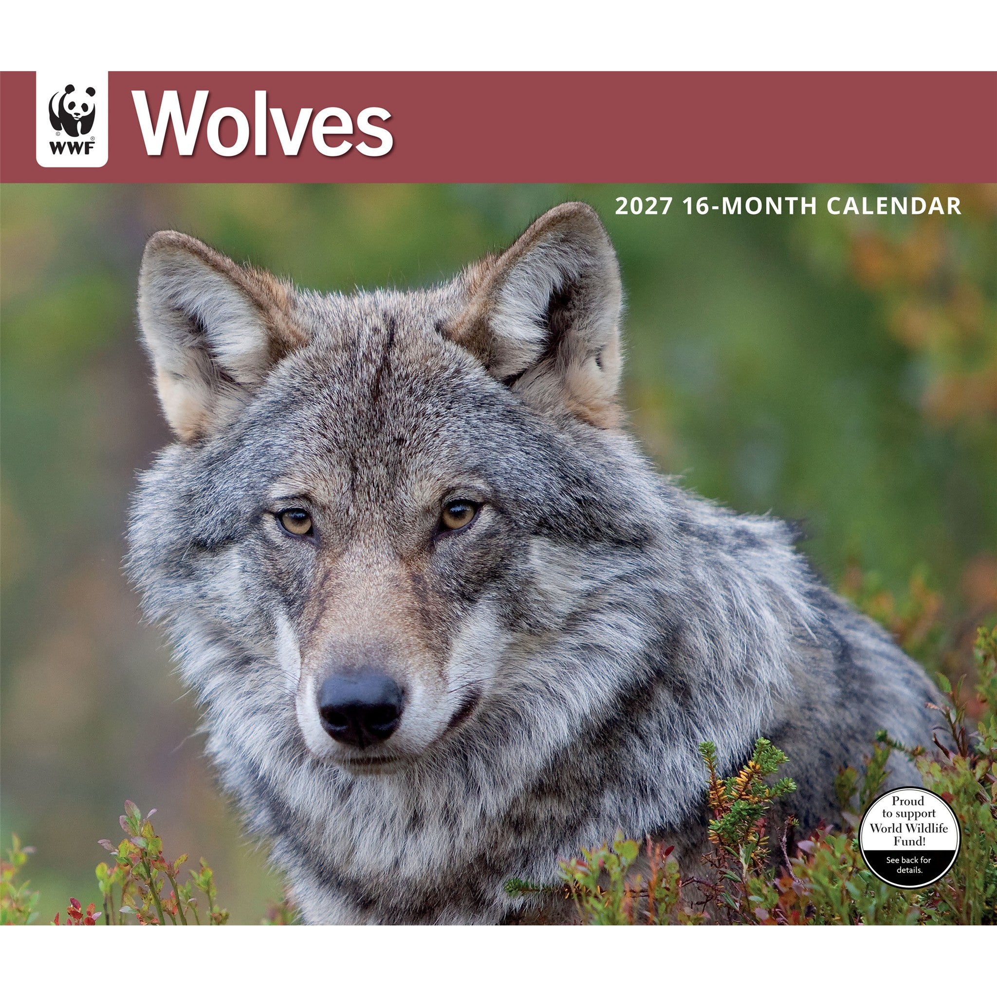 Calendrier mural Loups 2027 du Fonds mondial pour la nature