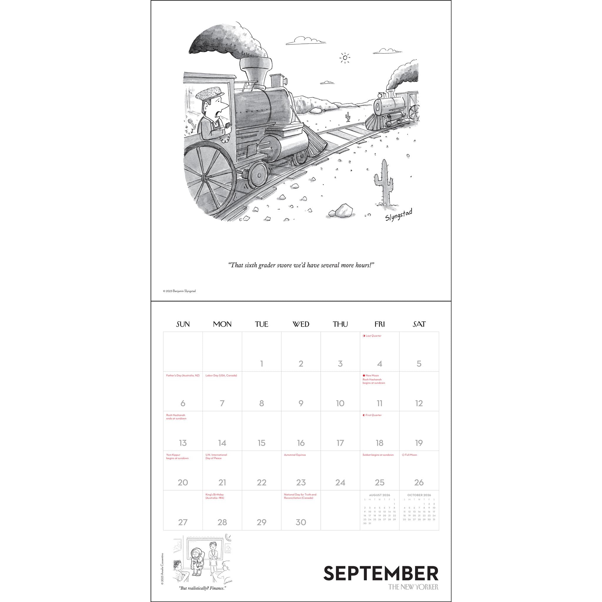 Calendrier mural 2026 des dessins du New Yorker - Disponible uniquement en ligne