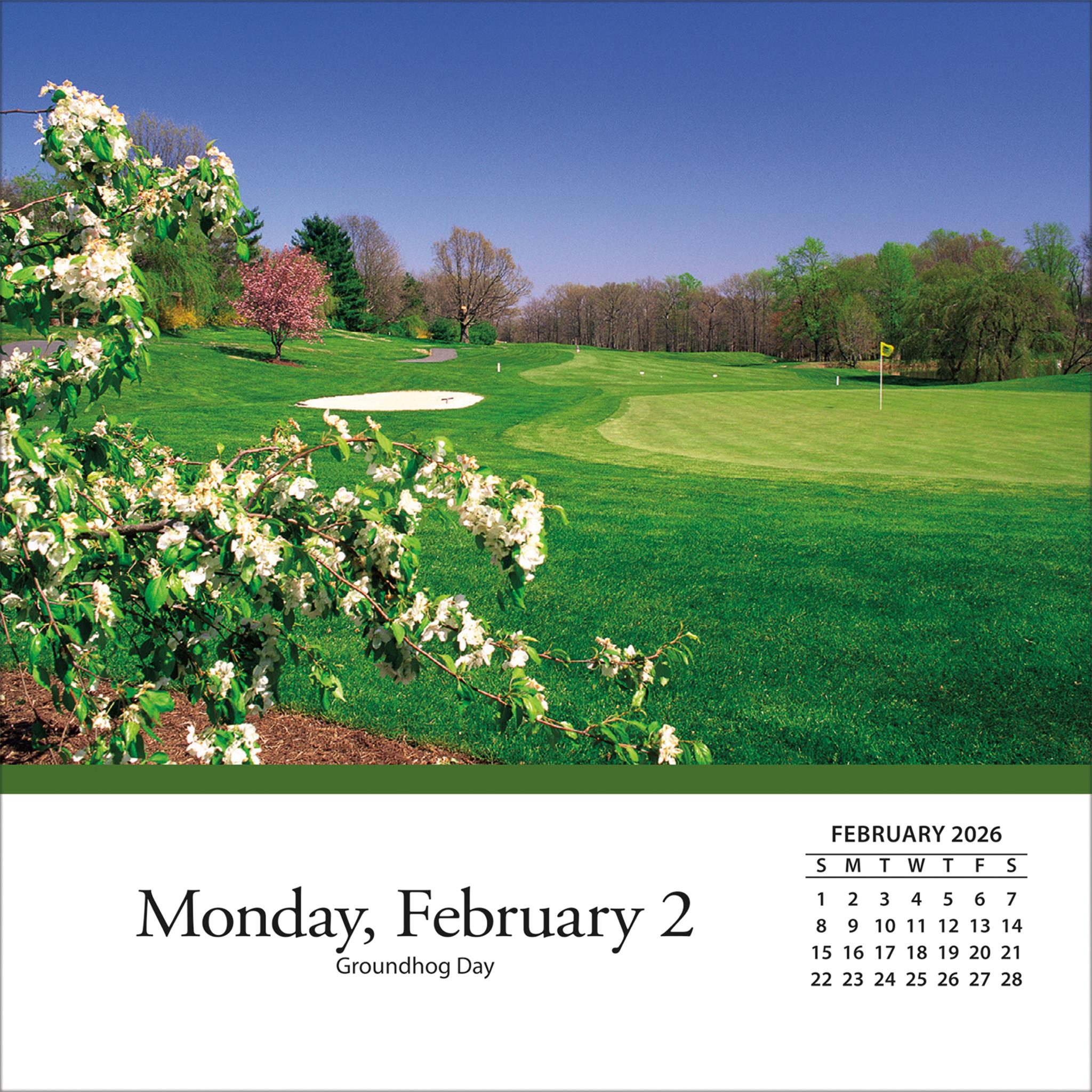 Golf Courses 2026 Box Calendar