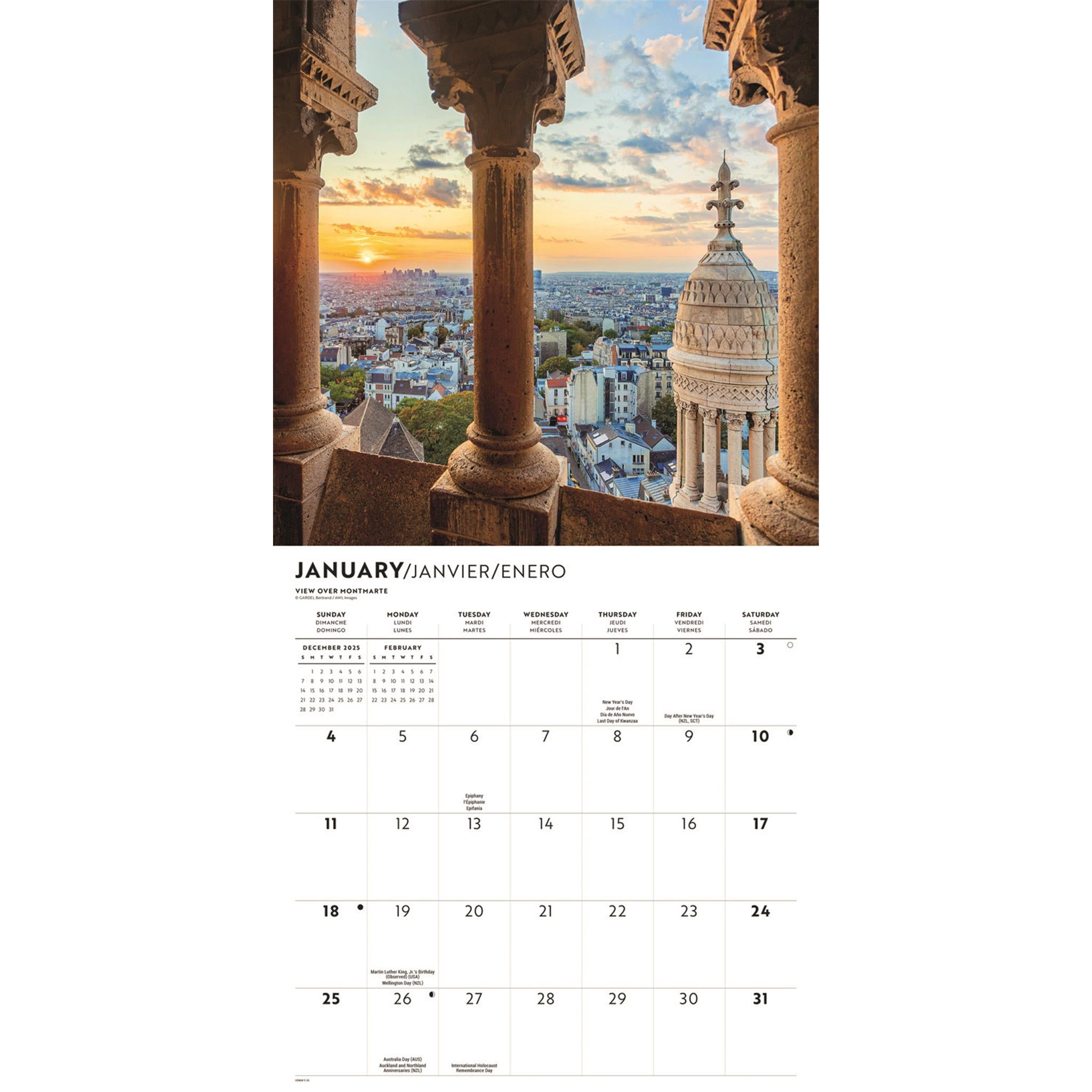Calendrier mural Parisian Lifestyle 2026