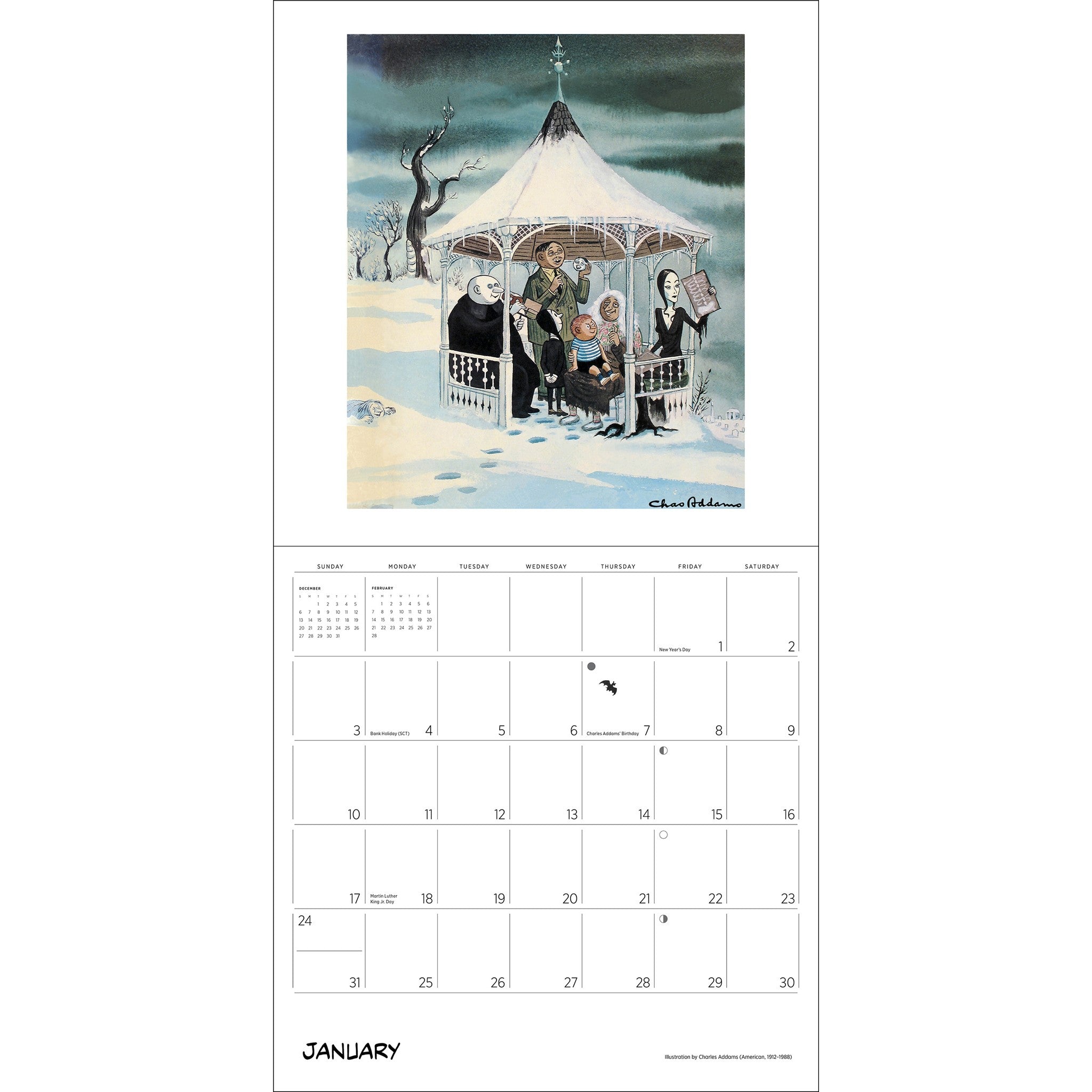 The Addams Family 2027 Wall Calendar - Online Only