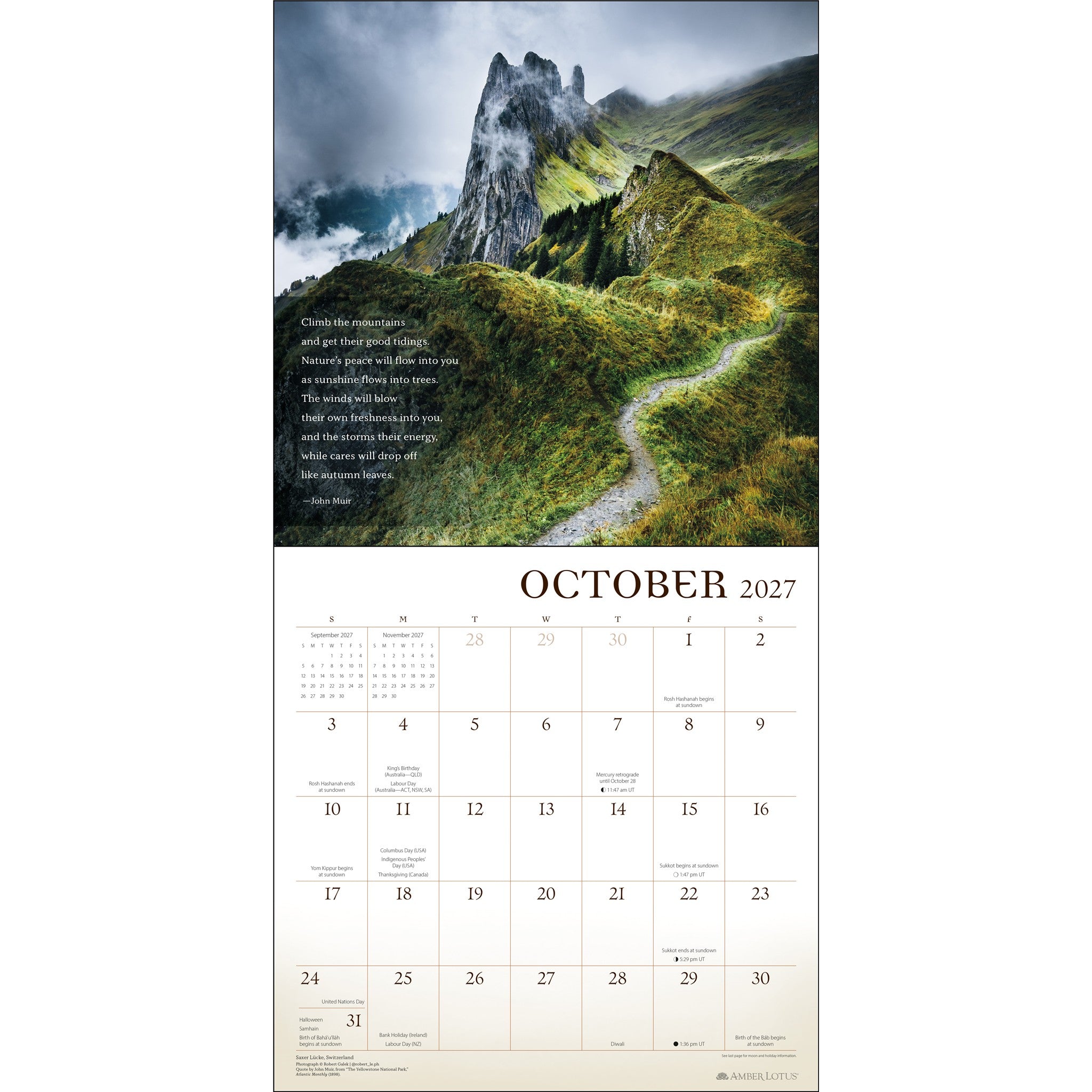 Wanderlust 2027 Wall Calendar