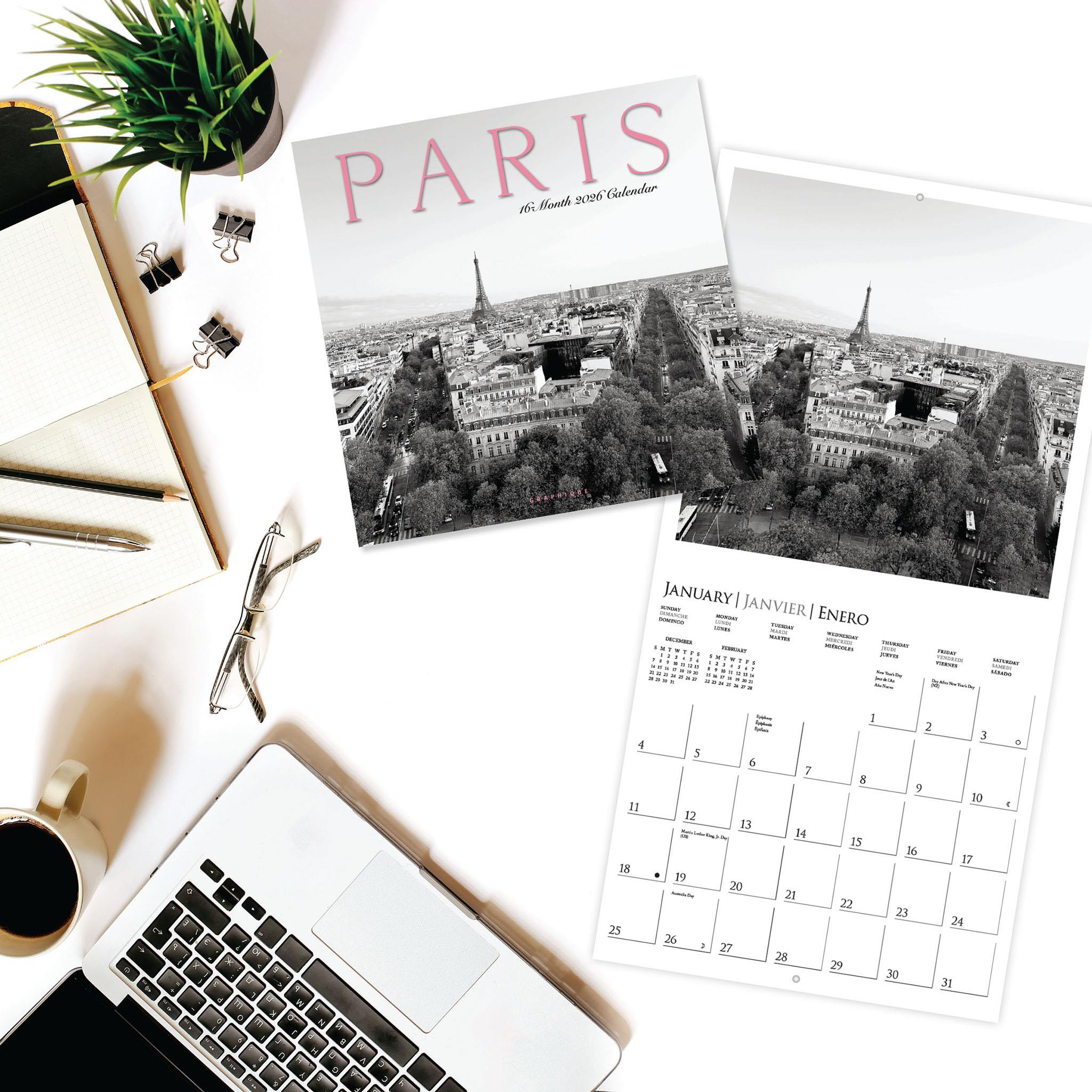 Paris 2026 Wall Calendar - Online Only