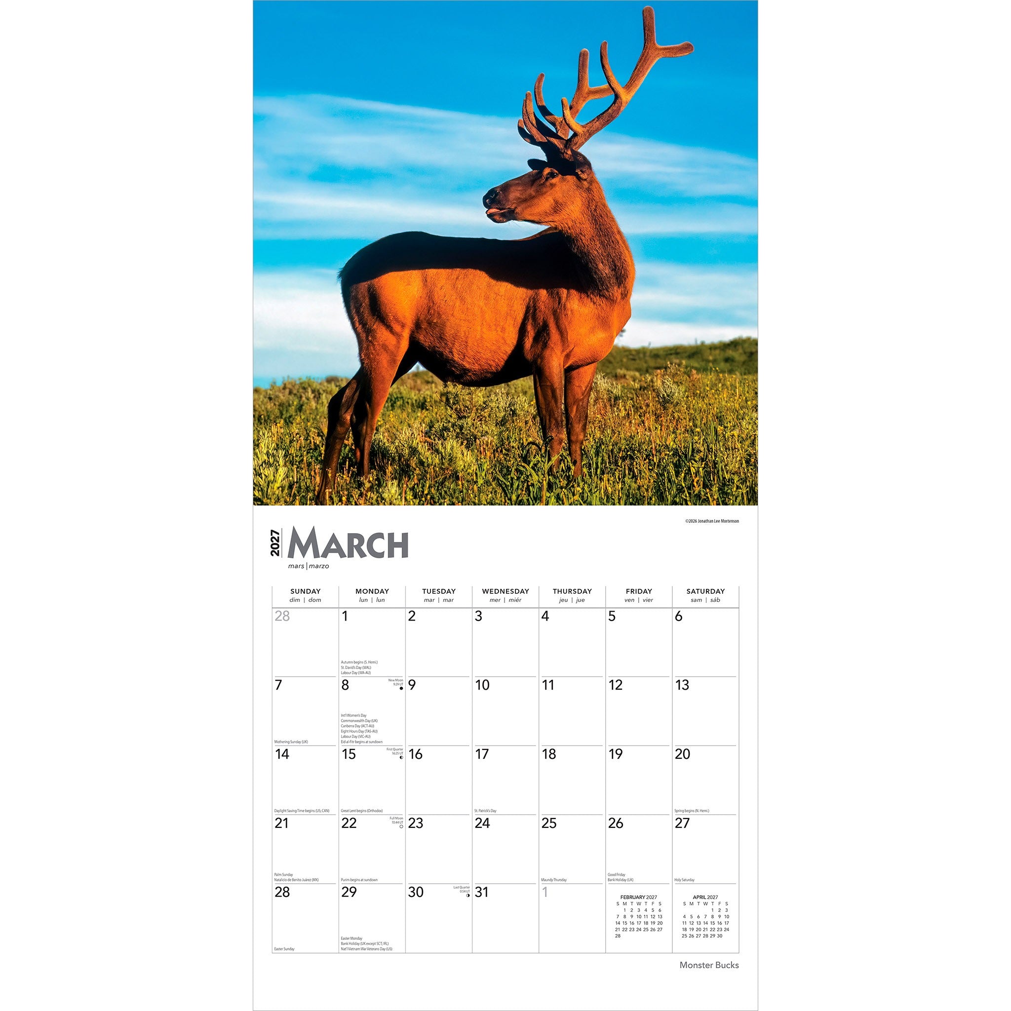 Monster Bucks 2027 Wall Calendar - Online Only