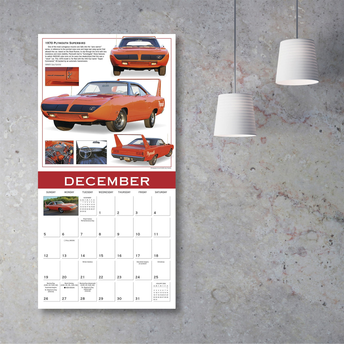 Classiques : Calendrier mural Voitures d'exception 2027