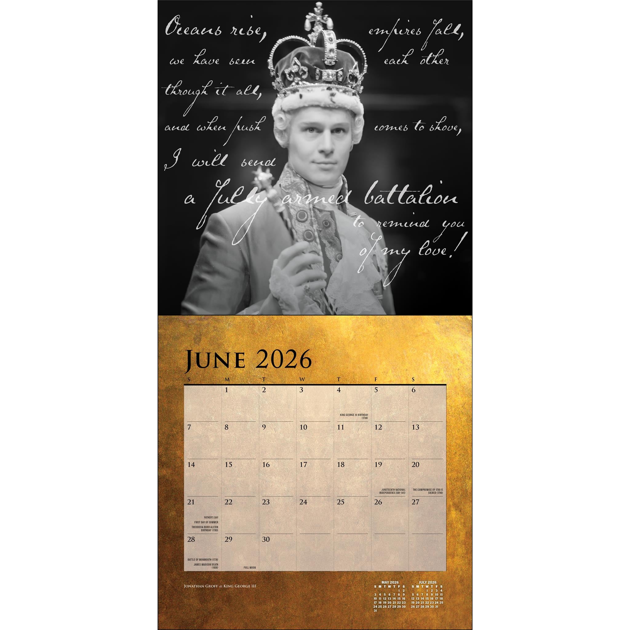 Calendrier mural Hamilton 2026