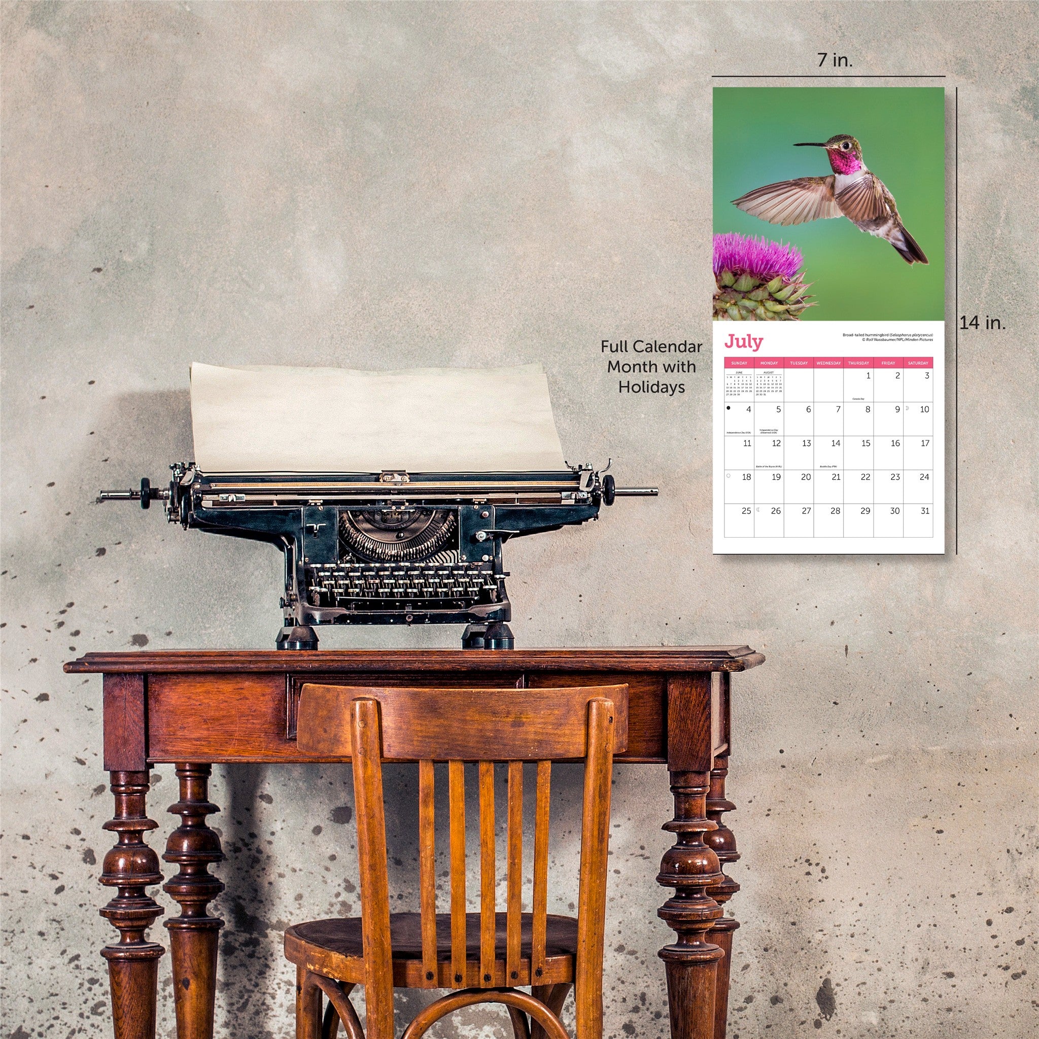 Mini-calendrier Colibris 2027