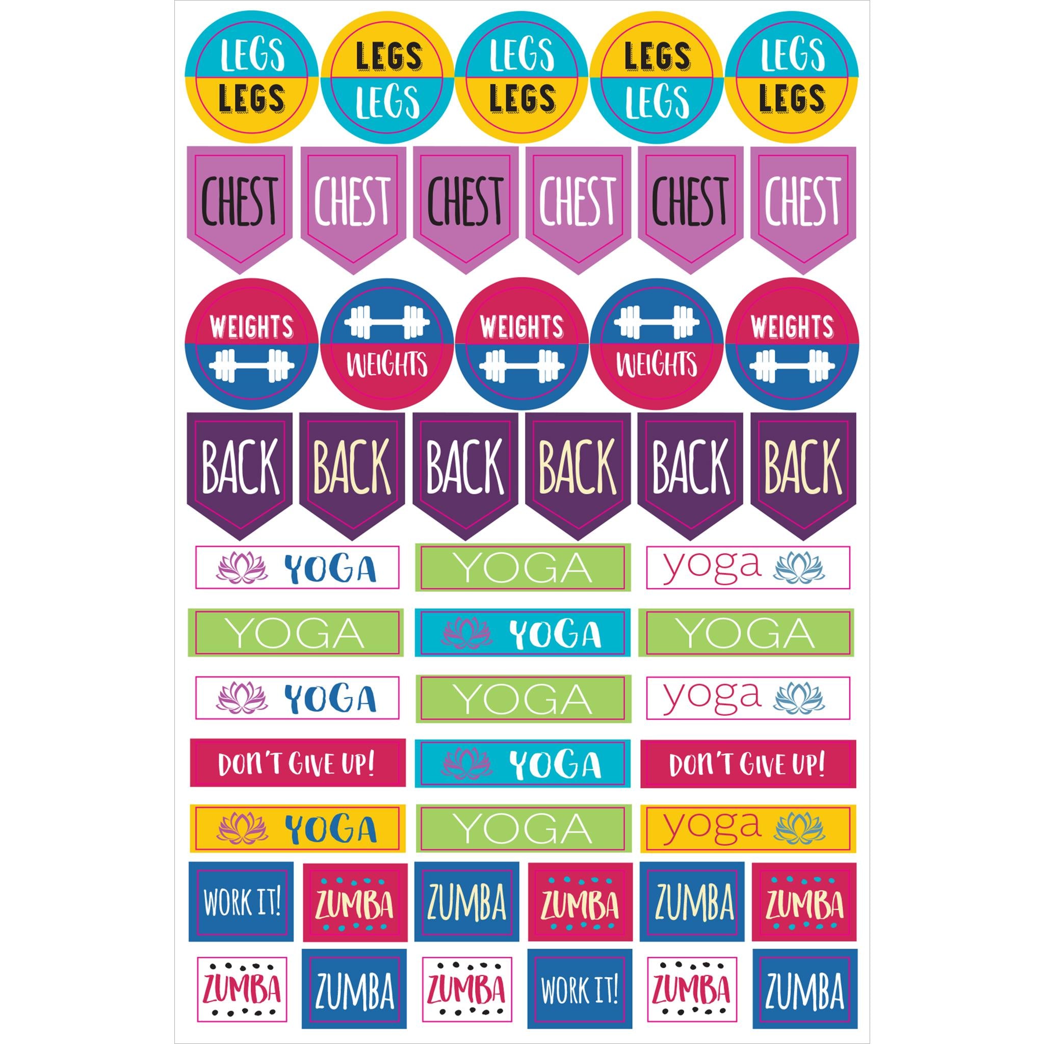 Autocollants pour agenda santé et bien-être