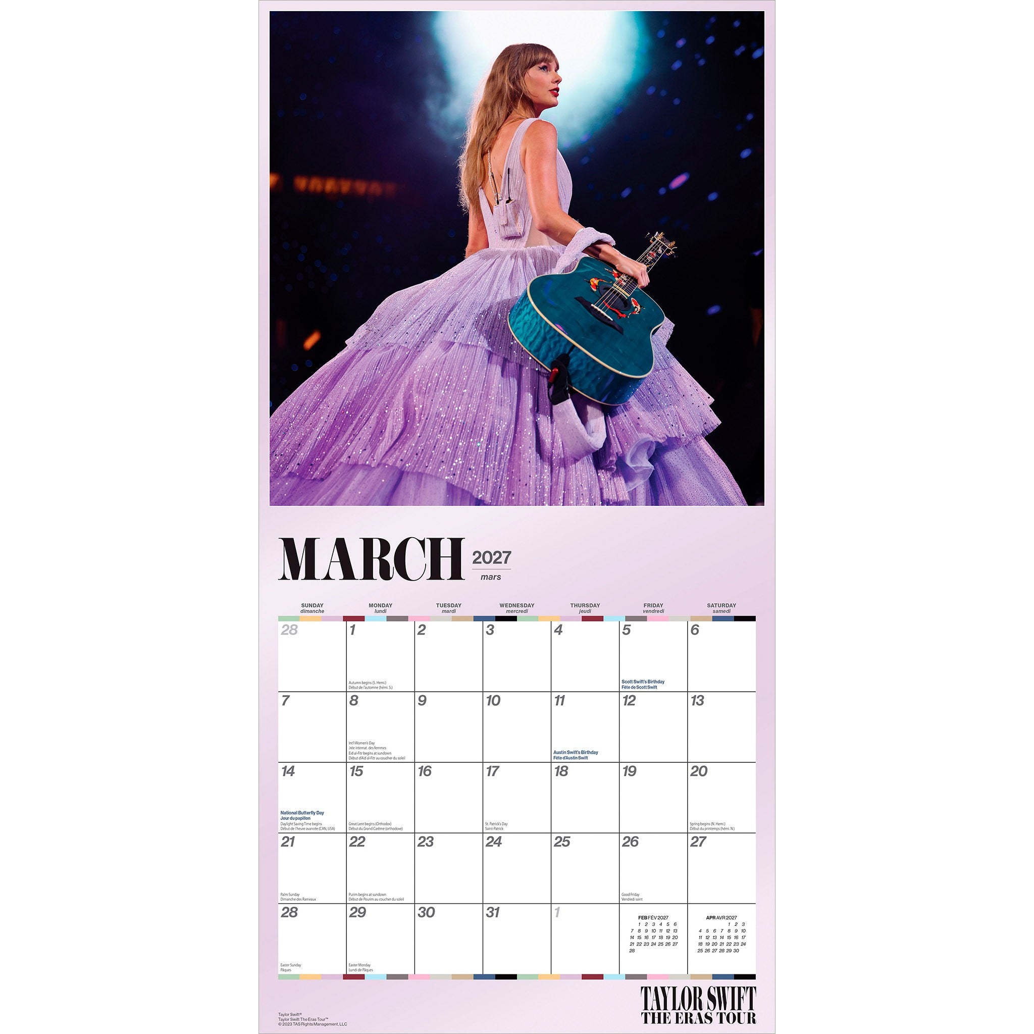 Taylor Swift 2027 Wall Calendar
