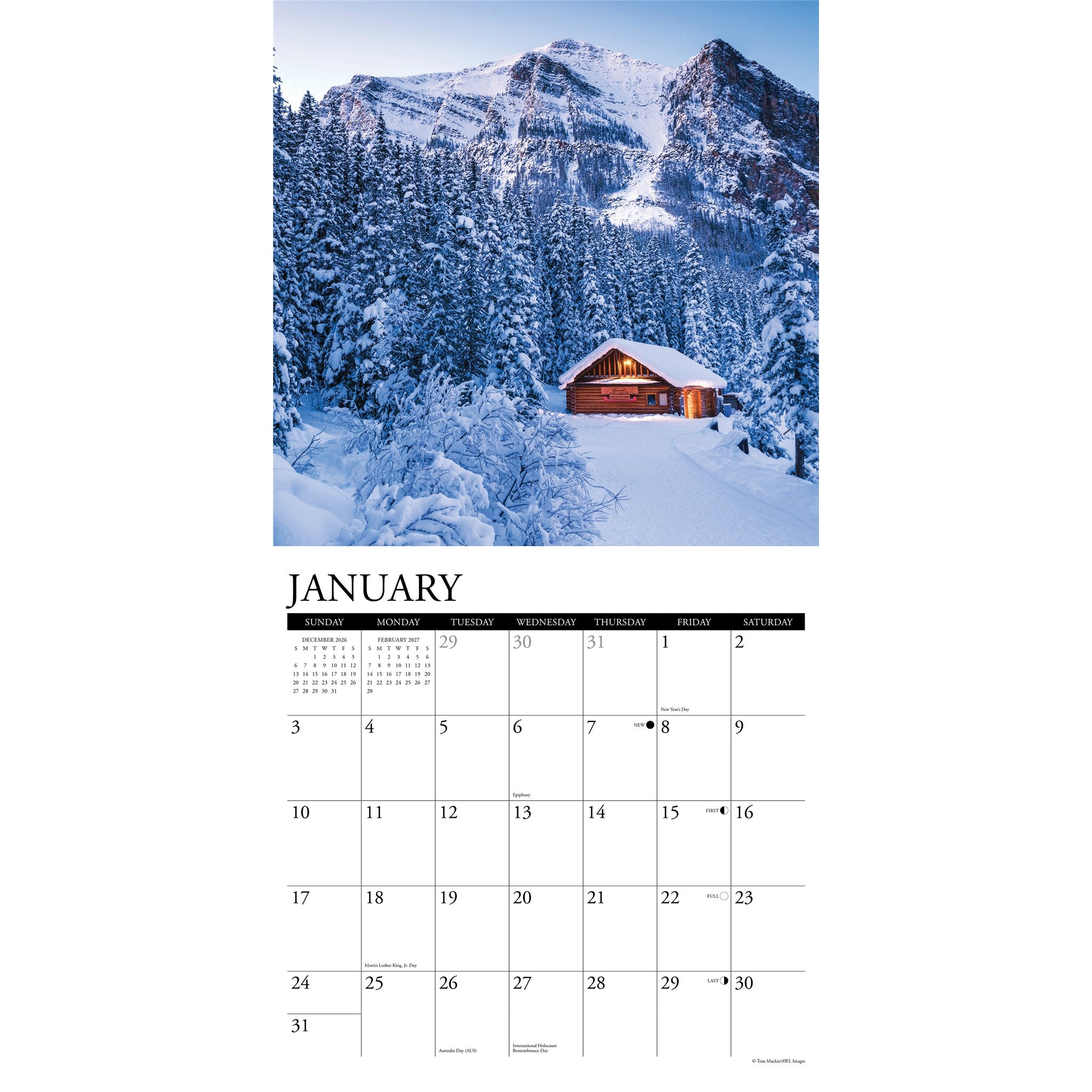 CabinLife 2027 Wall Calendar