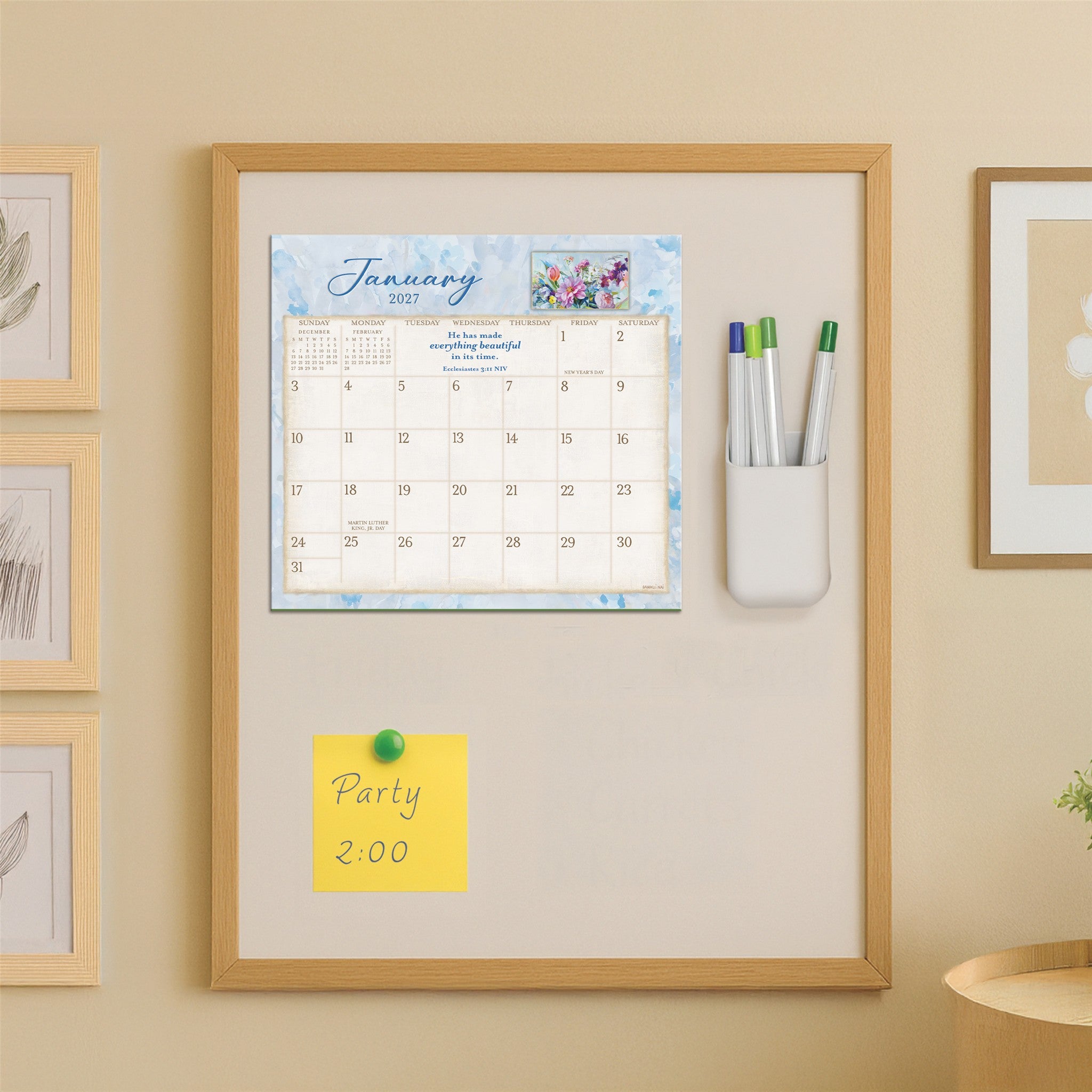 Tranquility 2027 Mini Magnetic Calendar